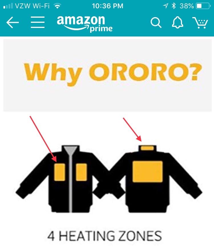 ORORO Women’s Heated Vest, 4 Heating Zones Lightweight Electric Vest customer photo 1