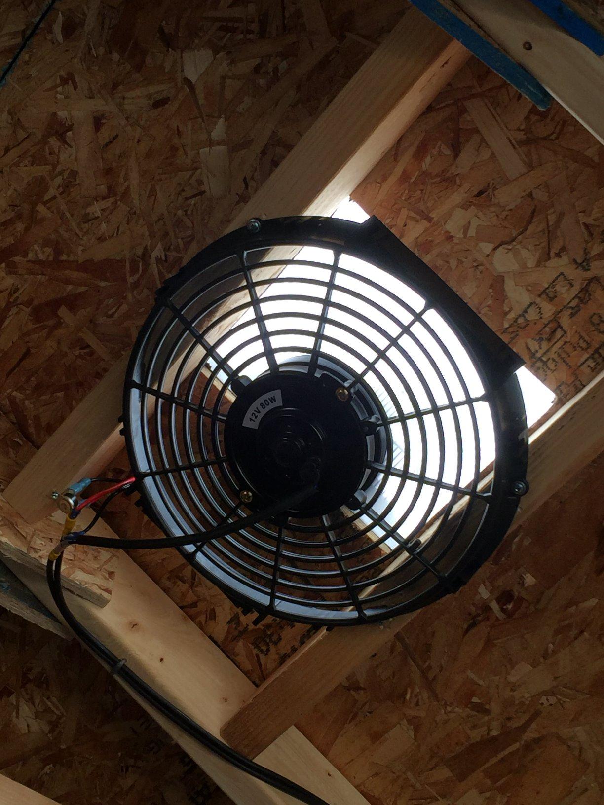 Amtrak Solar 12-Inch Solar Attic Exhaust Fan – USA-Made, Plug & Play, Whisper-Quiet Ventilation for Attic, Garage, Shed, Greenhouse (Fan Only) customer photo 1
