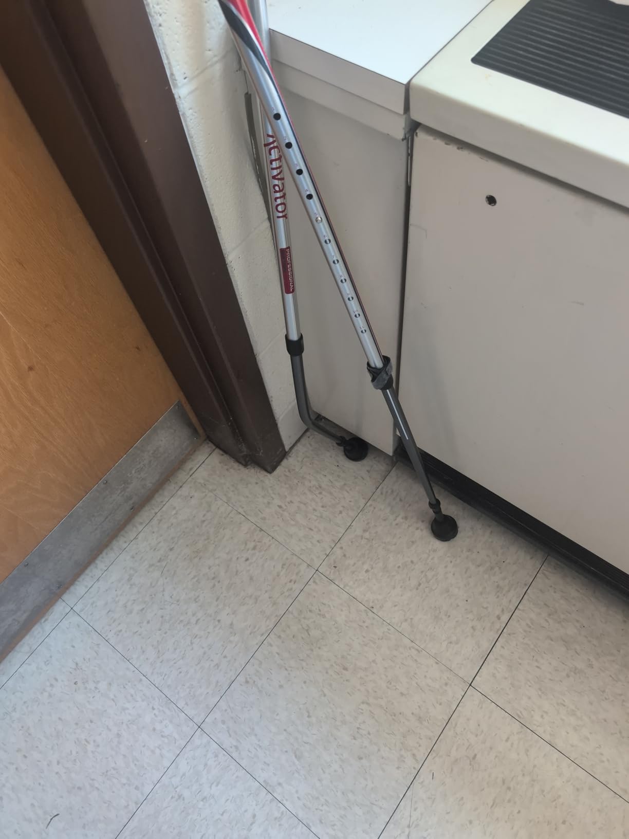 Urban Poling ACTIVATOR® Walking Poles for Balance and Rehabilitation – 1 Pair – Ergonomic CoreGrip™ Handles – Adjustable, Collapsible, and Lightweight for Stability and Recovery in Silver/Red customer photo 2