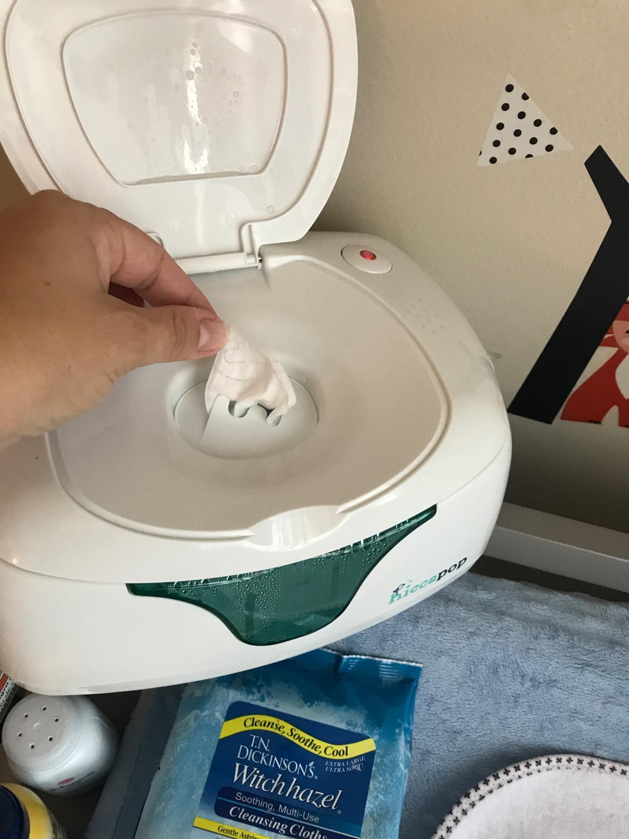 Hiccapop Baby Wipe Warmer and Wipes Dispenser, Diaper Wipe Warmer, White customer photo 2