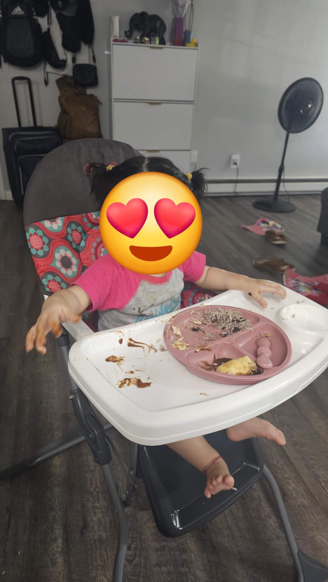 Cosco Kids Highchair for Baby, Simple Foldable High Chair, Convenient, Lightweight, and Compact Design, Spritz customer photo 2