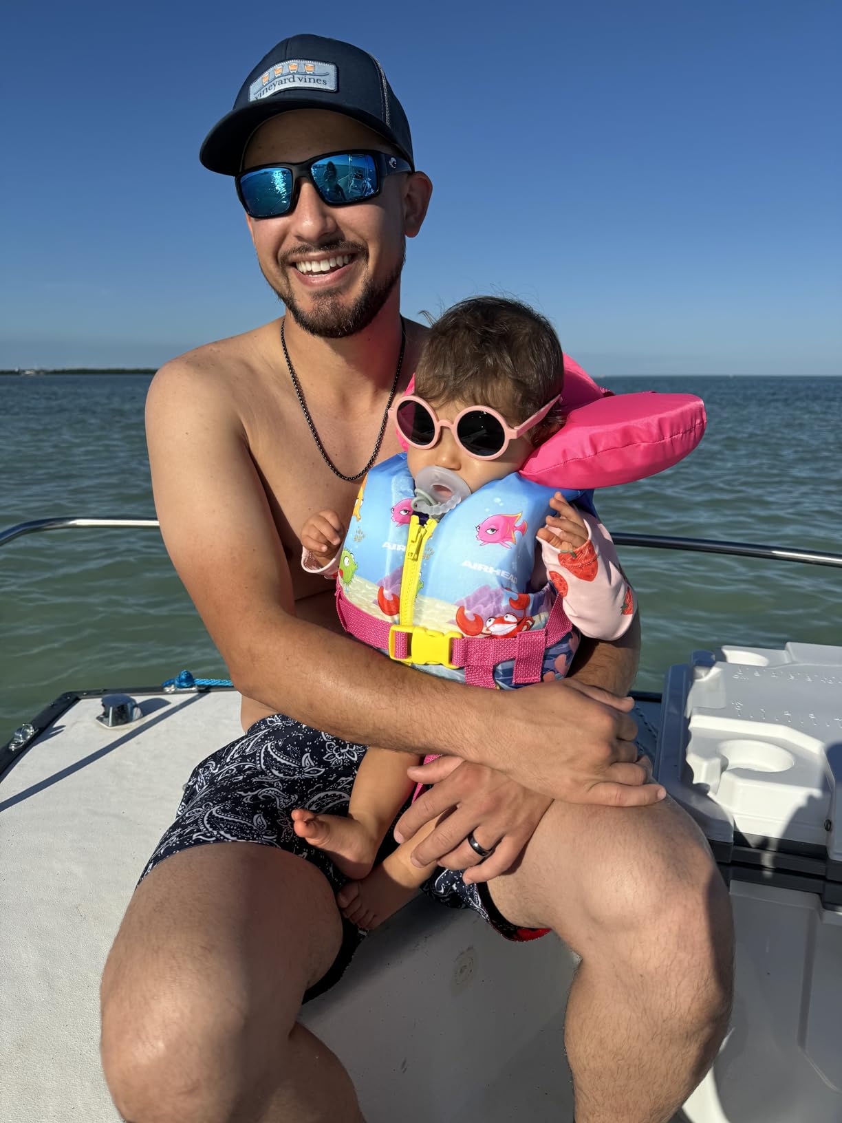 Airhead Treasure Life Jacket for Kids - USCG Approved Infant & Child Boating Safety PFD for Swimming, Water Play & Family Recreation, Closed-Side Flotation Device customer photo 2