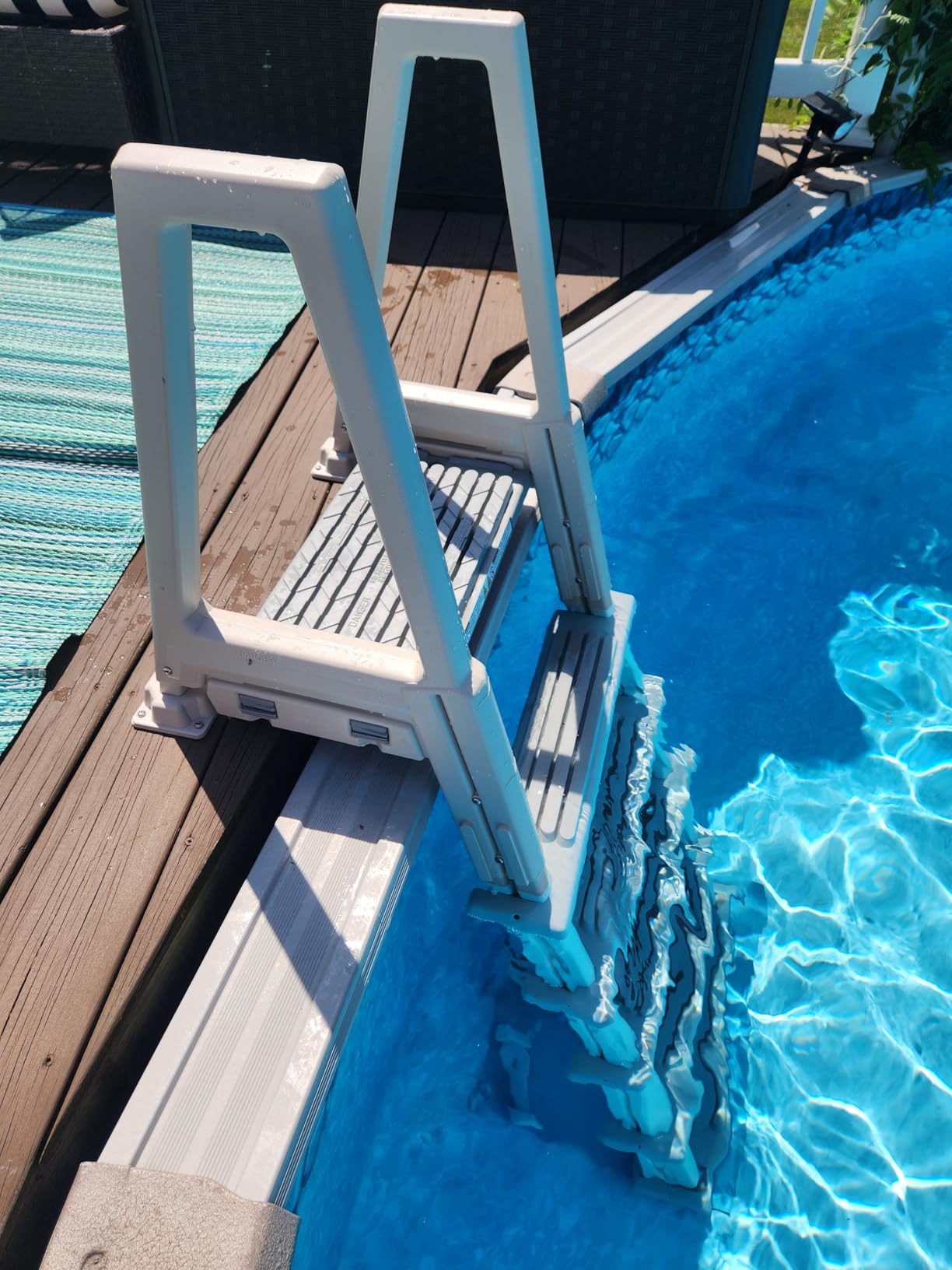 Confer Plastics 6000X Heavy Duty Above Ground in-Pool Swimming Ladder for Decks Adjustable from 42IN to 56IN HIGH customer photo 1