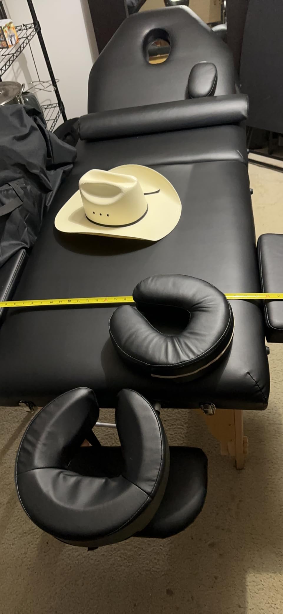 Saloniture Professional Portable Massage Table with Backrest - Blue customer photo 1