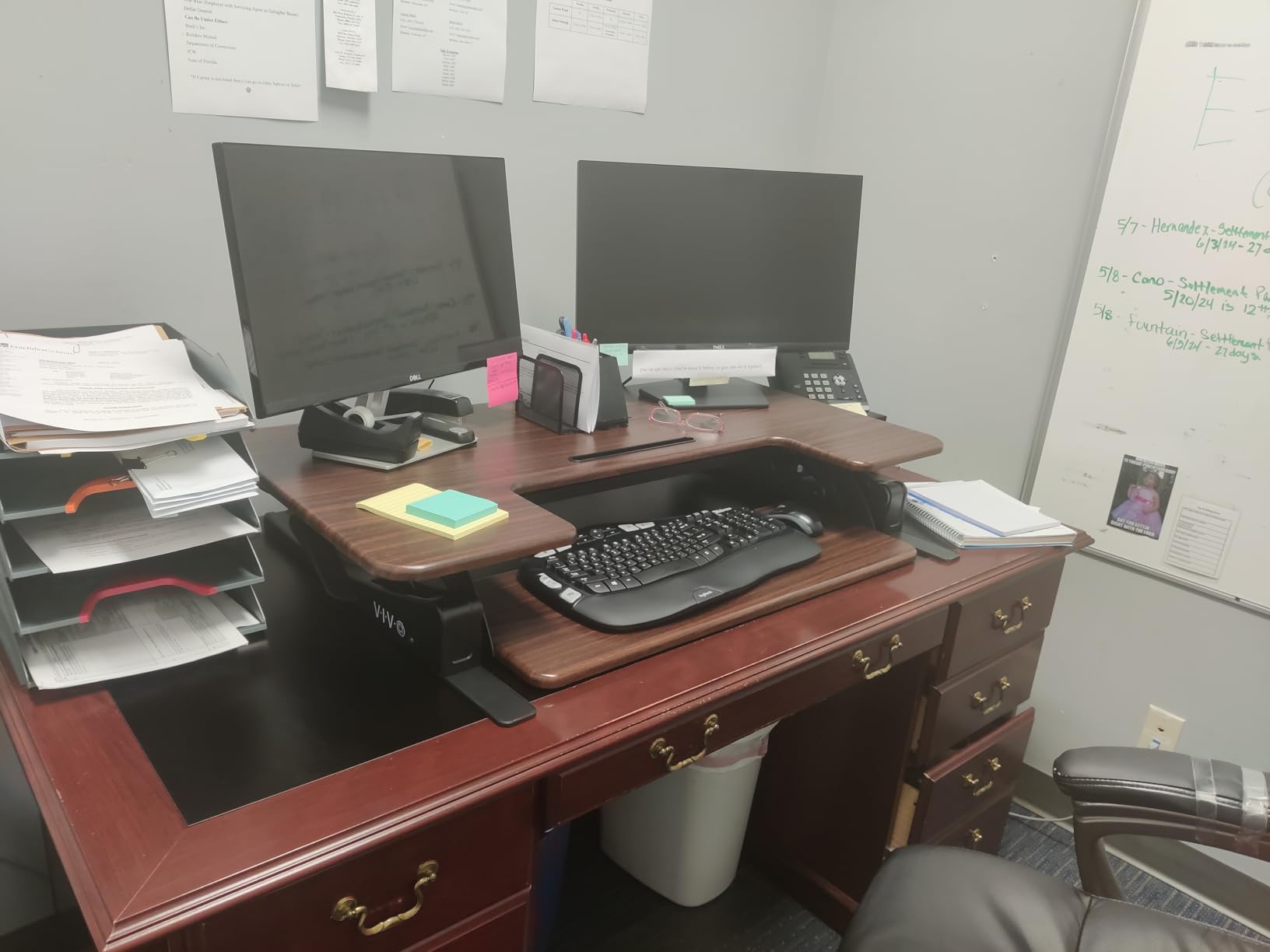 VIVO 36 inch Height Adjustable Stand Up Desk Converter, V Series, Quick Sit to Stand Tabletop Dual Monitor Riser Workstation, Black, DESK-V000V customer photo 2