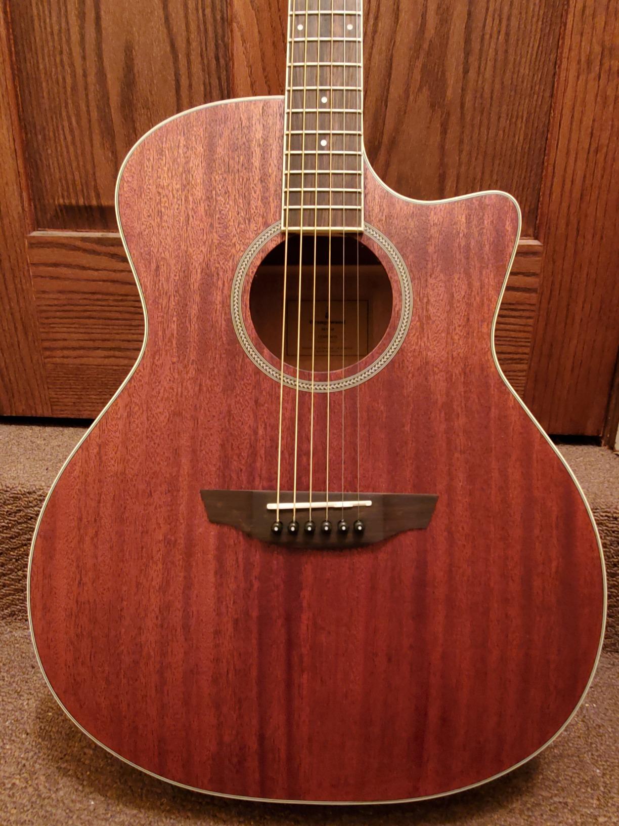 Orangewood Rey Cutaway Style Acoustic Guitar with Mahogany Top customer photo 2