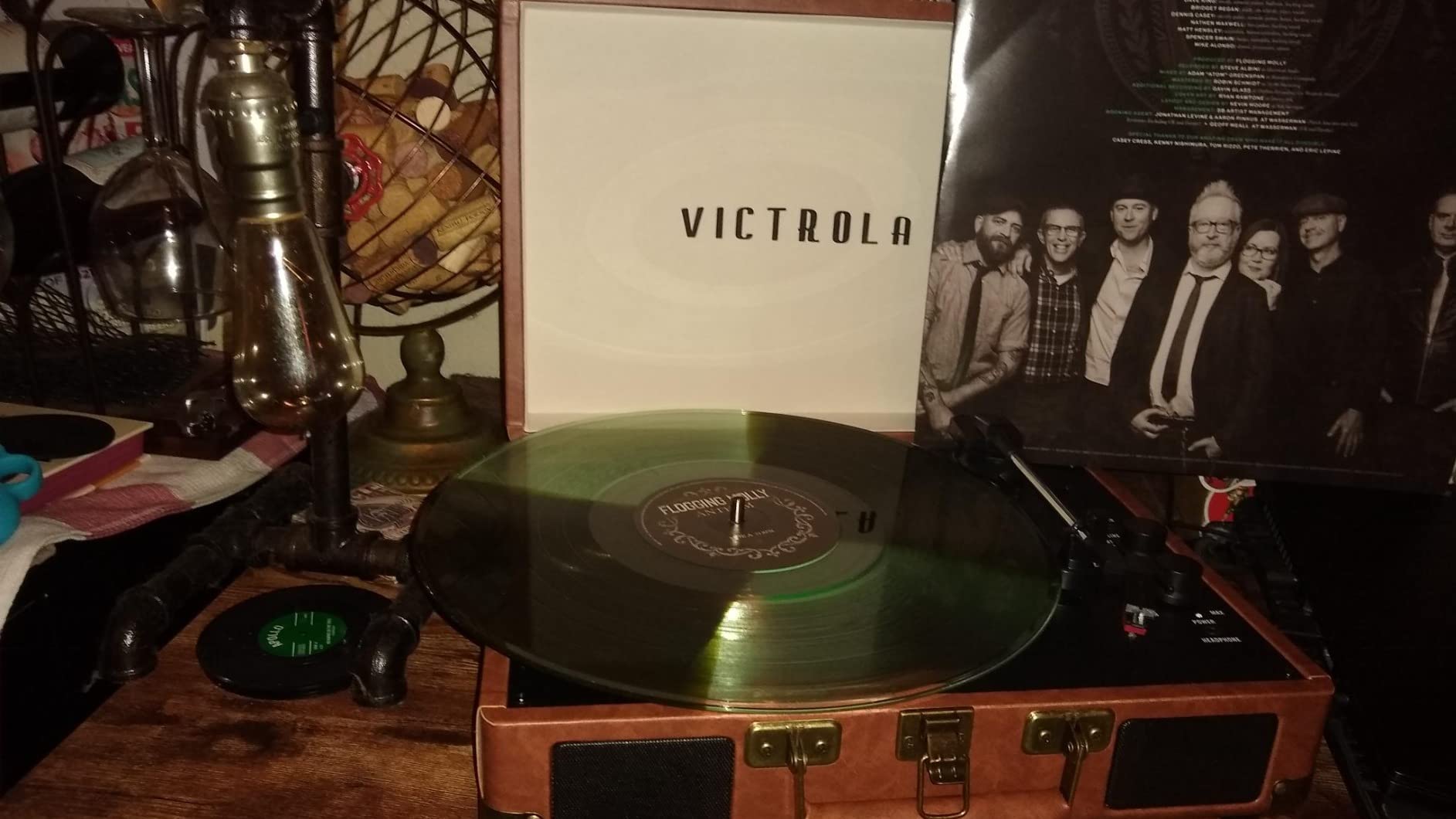Victrola Journey - Bluetooth Suitcase Record Player - Brown | Built-in stereo speakers, 3-speed turntable plays 7