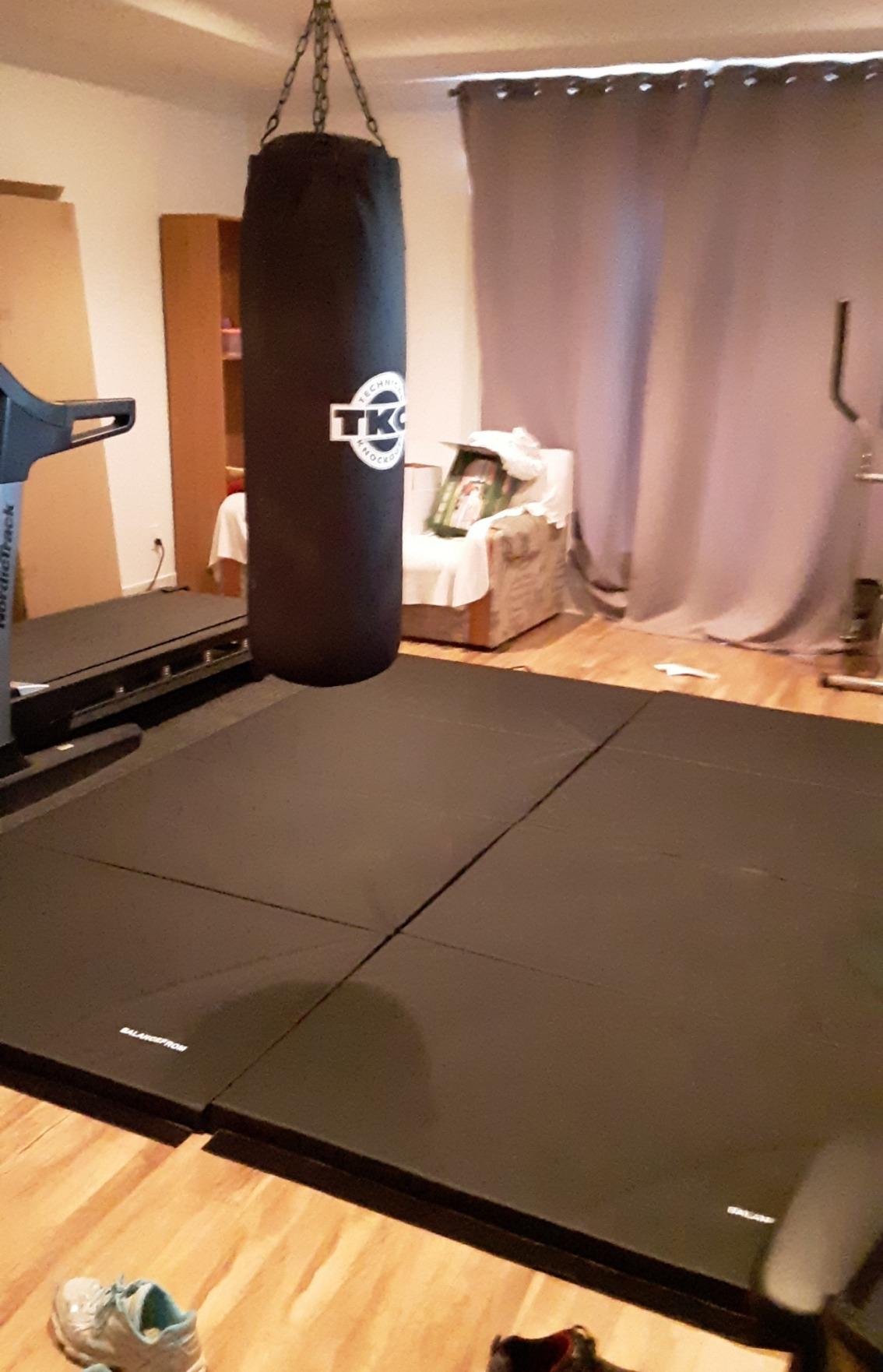 BalanceFrom 6x2 Feet 3-Panel Folding Gymnastics Mat – 2-Inch Thick Pad with Vinyl Surface and Carrying Handles for Tumbling, Yoga, Pilates, Home Workouts, and Martial Arts customer photo 2