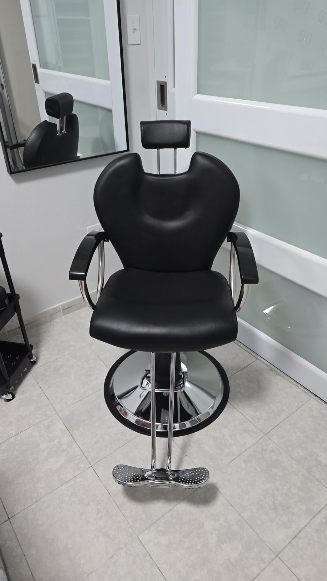 Shengyu Black Modern Recline Hydraulic Styling Barber Chair Hair Spa Beauty Salon Equipment customer photo 2