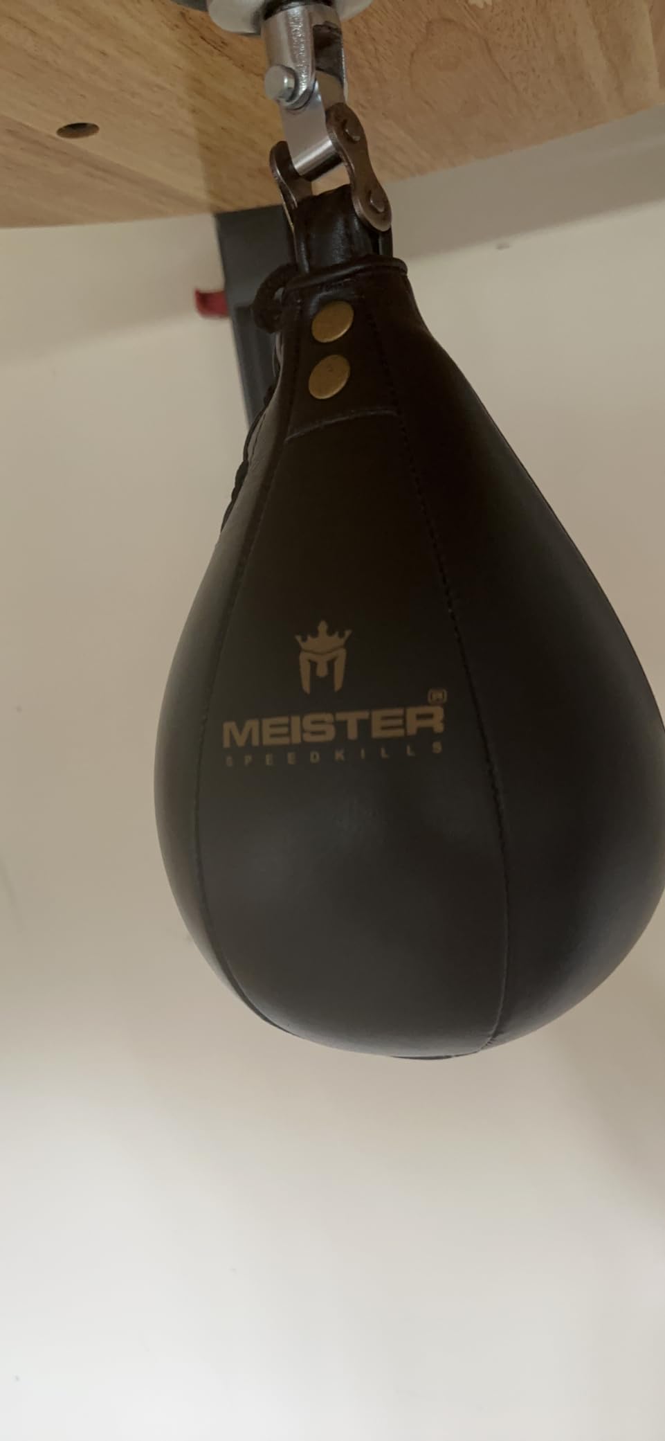Meister SpeedKills Leather Speed Bag with Lightweight Latex Bladder | Hand-stitched and gyro-balanced for true rebounds, 100% genuine cowhide leather, lightweight SpeedKills bladder customer photo 1