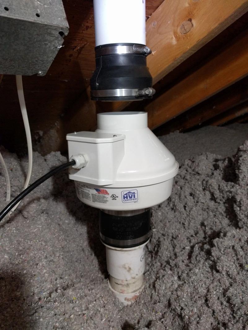 Fantech Rn2 Radon Mitigation Fan, 4.5 in Duct, 123 CFM, Residential System customer photo 2