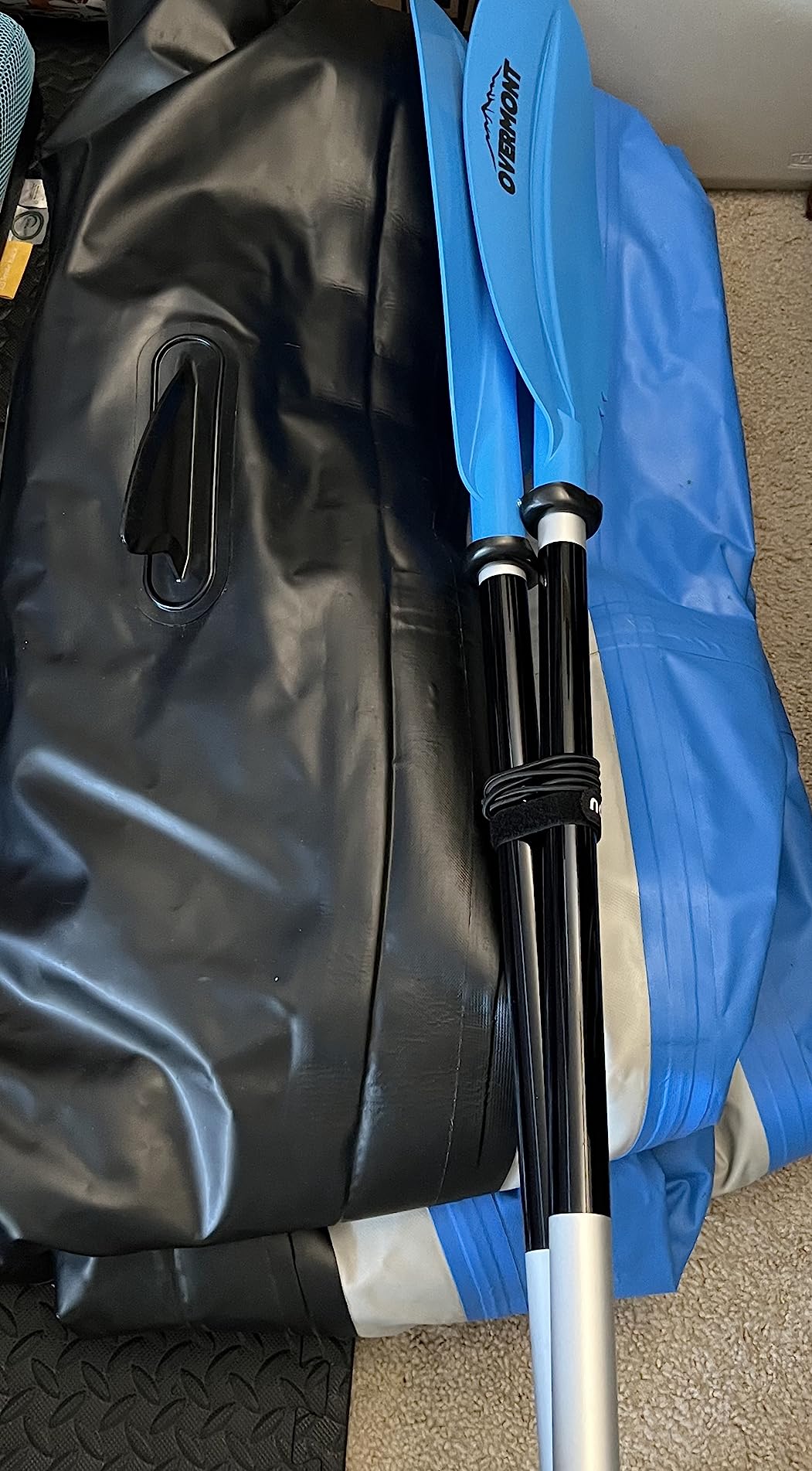 Overmont Kayak Paddles with Leash - Heavy Duty Aluminum Alloy Shaft Boating Oar for Kayaking Boating Canoeing 218cm/86in - 230cm/90.5in - 241cm/95in customer photo 2
