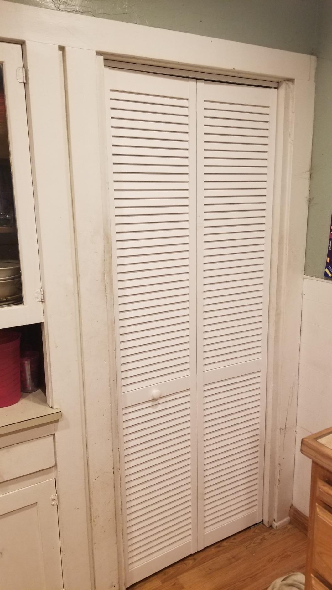 Kimberly Bay Closet Door, Bi-fold, Traditional Louver-Louver White (80x32) customer photo 2