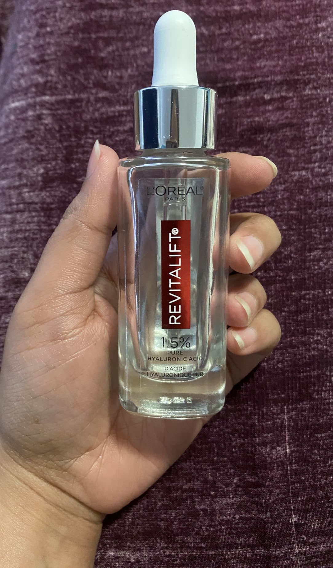 L'Oreal Paris Revitalift 1.5% Pure Hyaluronic Acid Serum for Face, Anti Aging Serum to Hydrate Skin & Reduce Wrinkles, Fragrance Free Skin Care for All Skin Types, 1 Oz customer photo 1