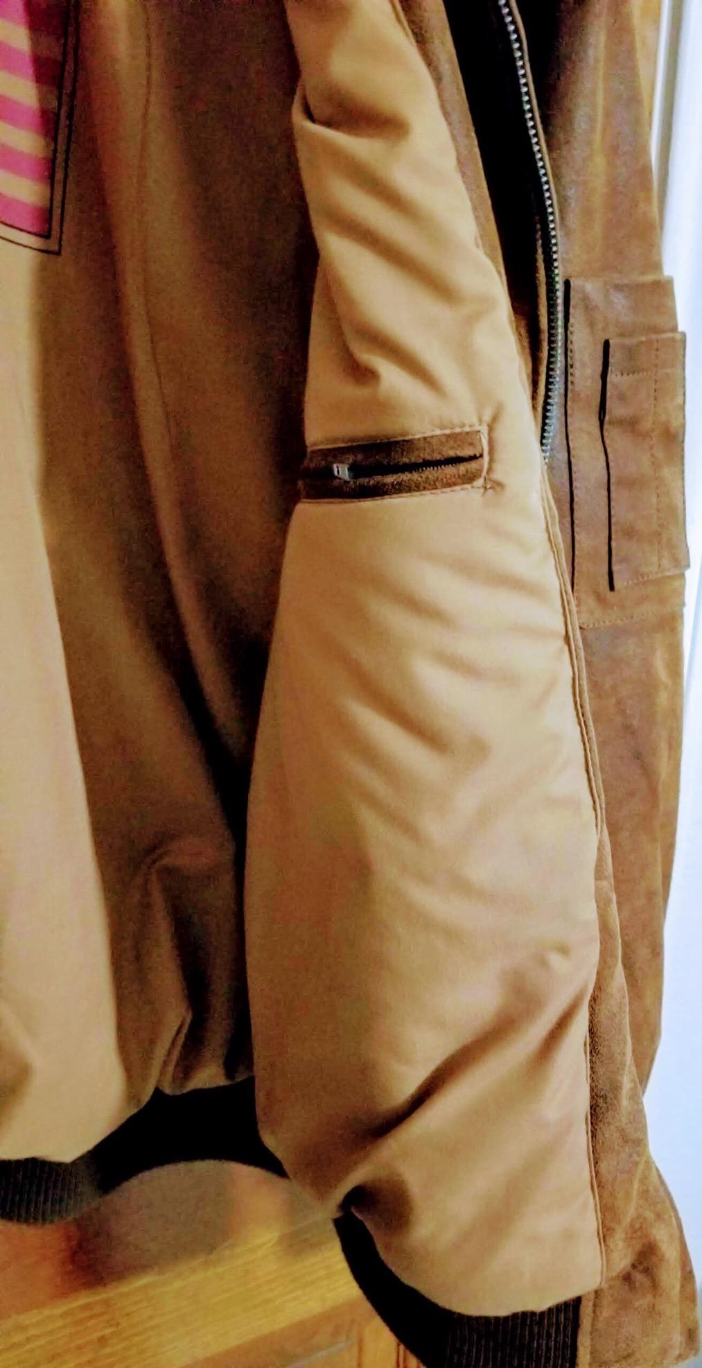 FLAVOR Men's Leather Flight Bomber Jacket Air Force Aviator customer photo 1