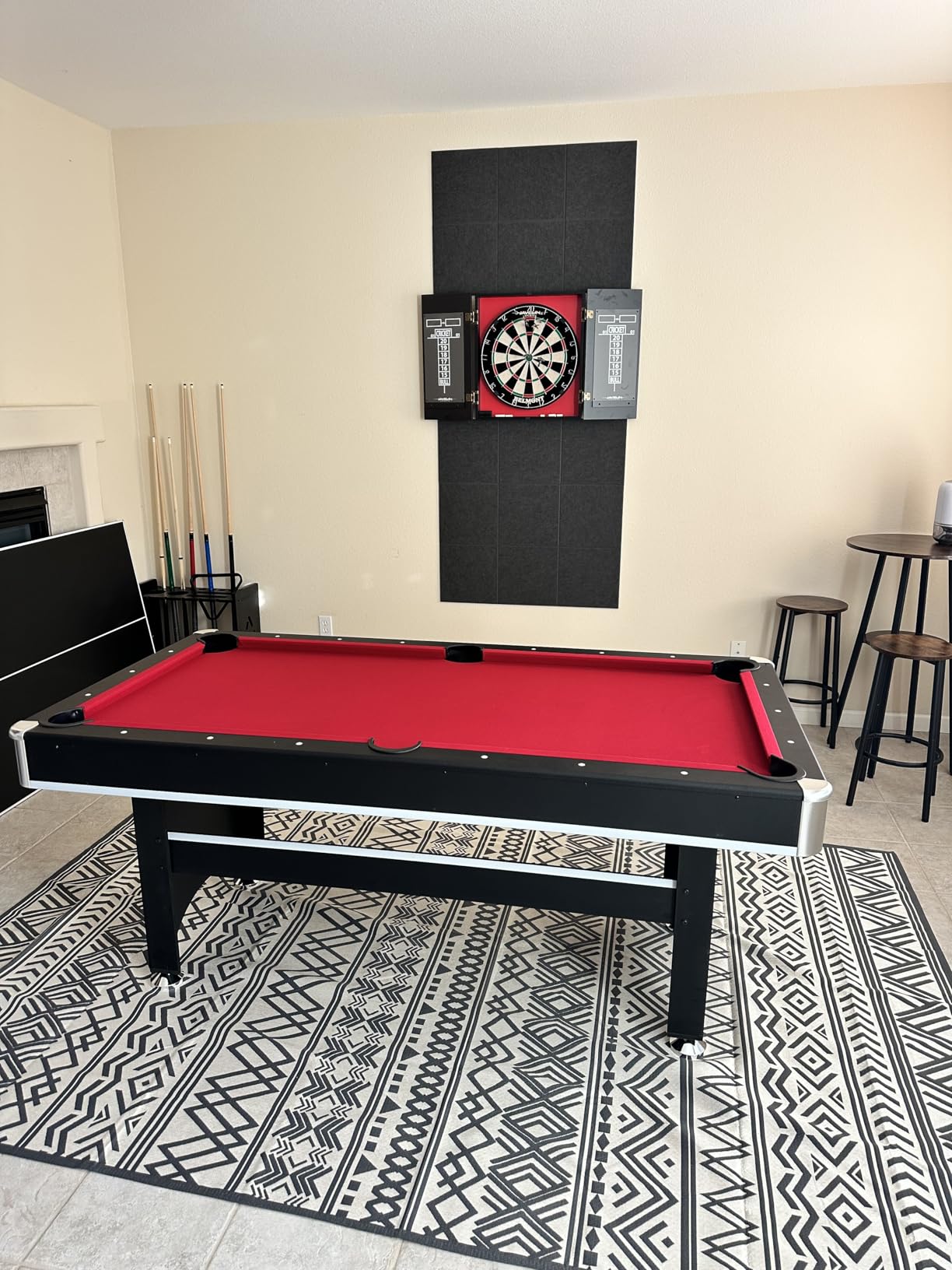 Hathaway Spartan 6 Ft Pool Table, with Ping Pong Multi Game Combo Tables for Family Recreation Game Rooms - Includes Billiard Balls, Cues, Paddles, Brush & More customer photo 2