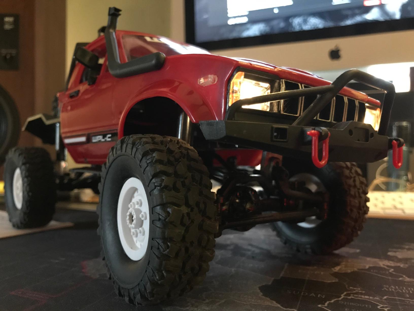 RC Crawler Offroad RC Truck WPL C14 RC Rock Crawler 1/16 Scale 4x4 Waterproof Remote Control Trucks with LED Lights, 2.4G RTR Hobby RC Pickup for Adults customer photo 1