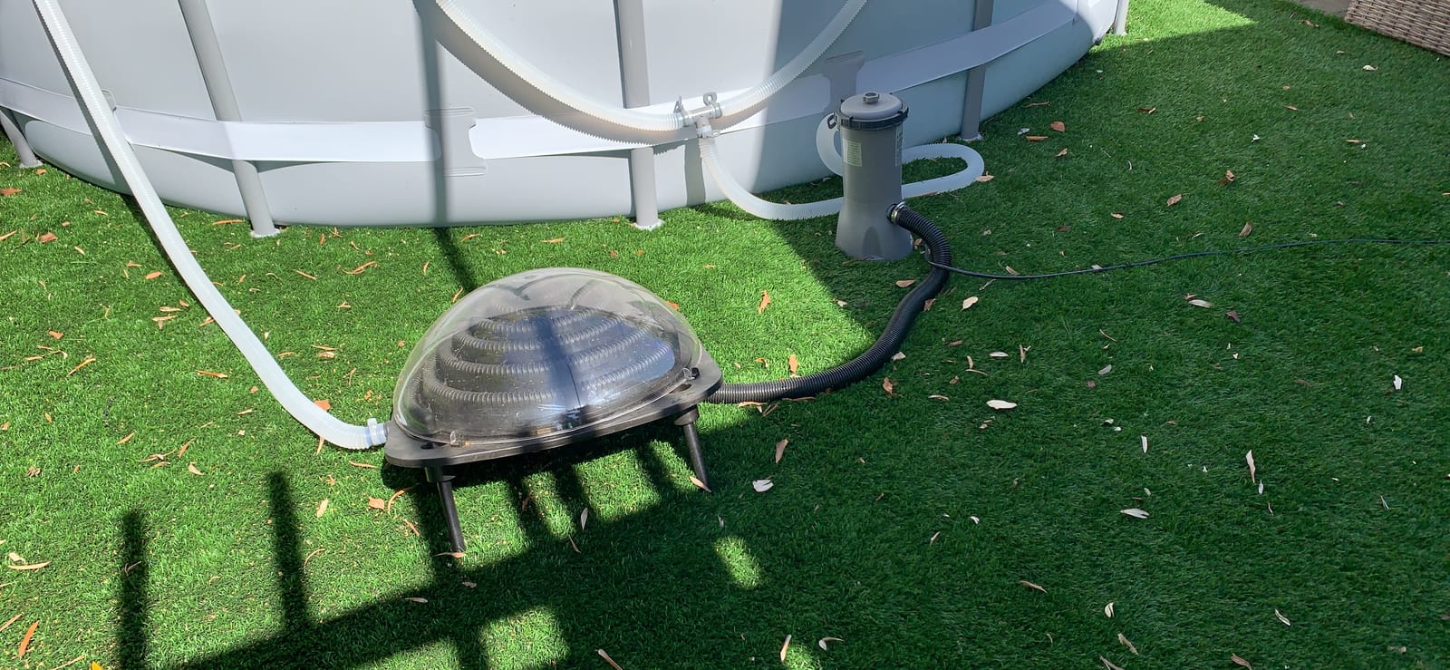Goplus Solar Dome Swimming Pool Heater Above Ground, Inground Pool Warmer Equipment w/Hose Connector for Home Outdoor customer photo 1