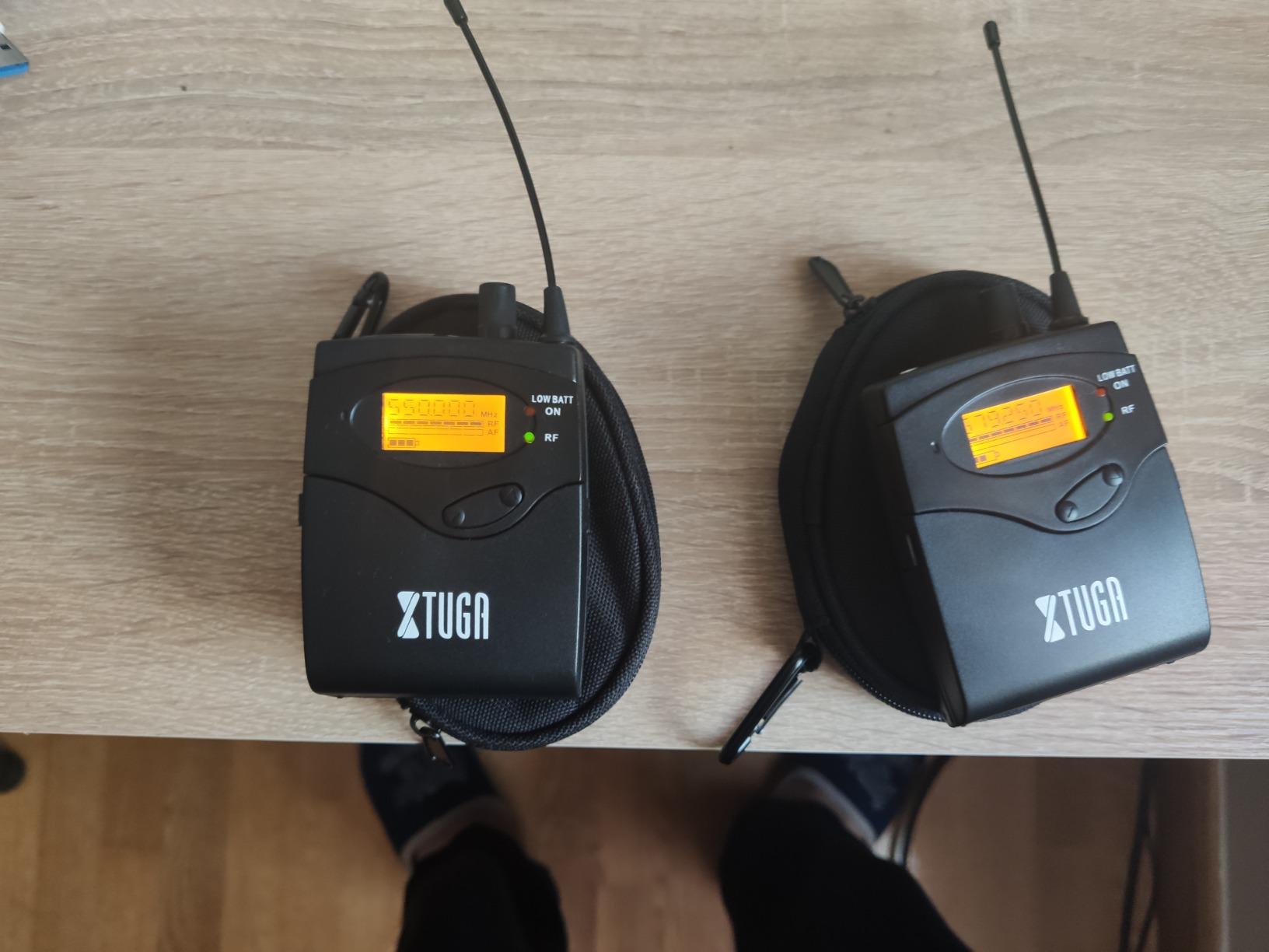 XTUGA in Ear Monitor System Delivering Zero Latency Audio Mixes with 250-350ft Range, Built-in Limiter Circuit and 2-Channel UHF Frequencies for Live Band Performance Monitoring (IEM1200 2 Bodypacks) customer photo 2
