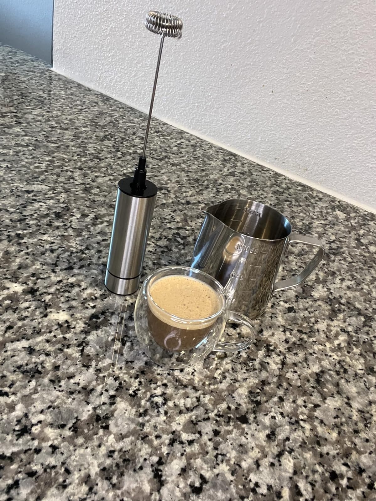 Milk Frother Handheld Battery Operated, Coffee Frother for Milk Foaming, Latte/Cappuccino Frother Mini Frappe Mixer for Drink, Hot Chocolate, Stainless Steel Silver customer photo 2