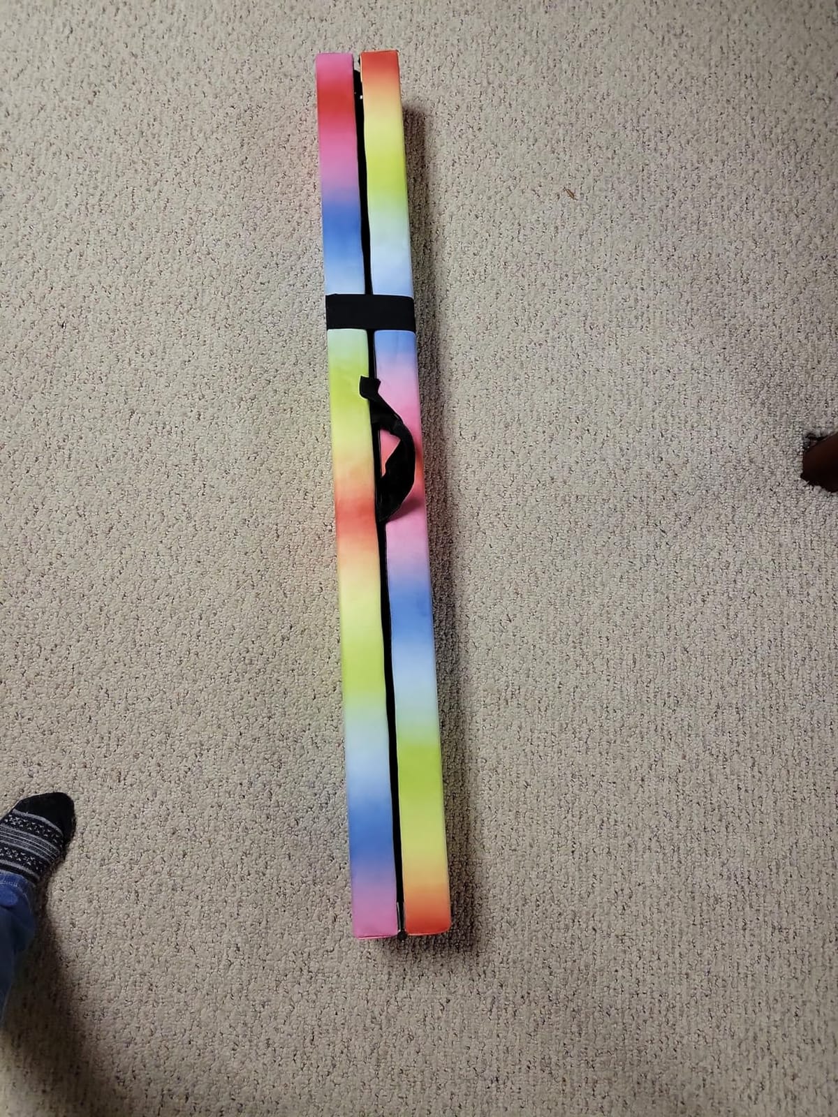 ZELUS 8' Folding Gymnastics Balance Beam, Floor Balance Beam w/Carry Handles Anti-Slip Base for Kids, Beginners & Professional Gymnasts customer photo 1