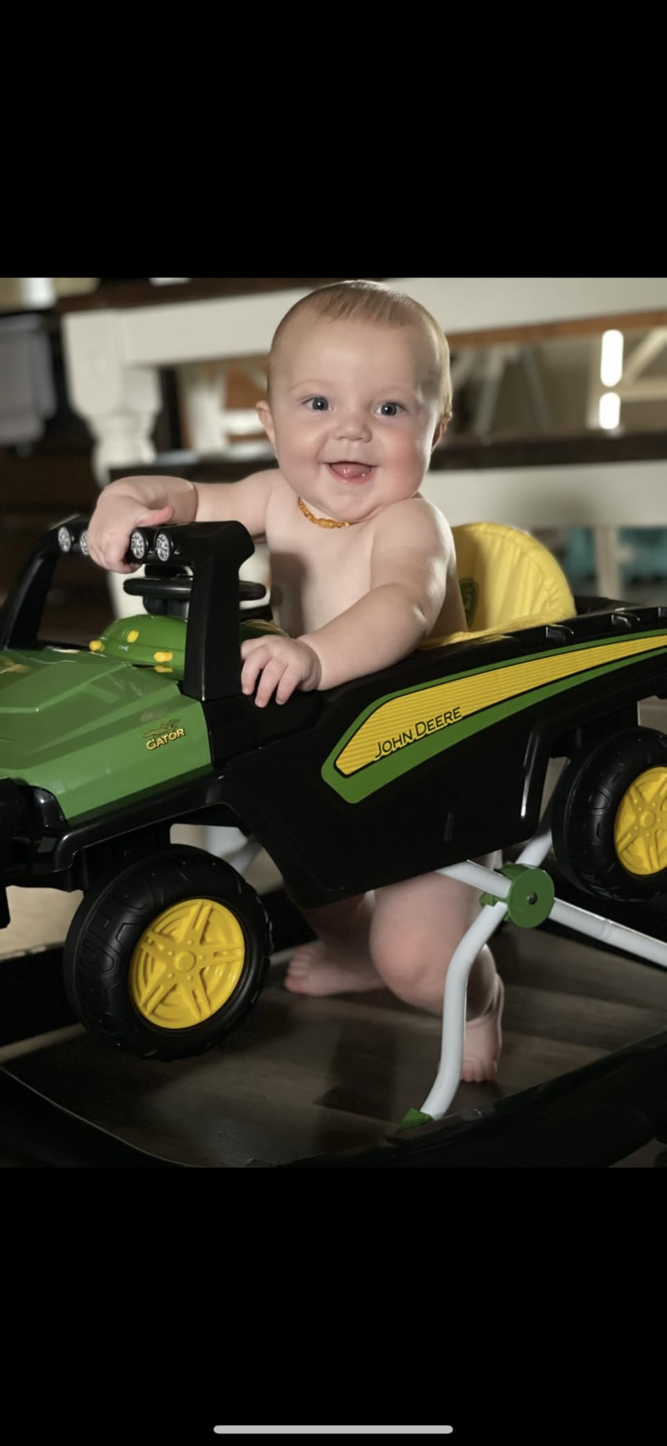Bright Starts John Deere 4-in-1 Gator Green Baby Activity Center & Push Walker with Removable Interactive Steering Wheel Toy, 6 Months and up customer photo 2