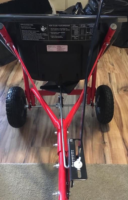 Craftsman Pull-Behind Lawn Broadcast Spreader for Seed, Fertilizer & Ice Melt, 110 lb Capacity with Universal Hitch, Made in USA customer photo 2