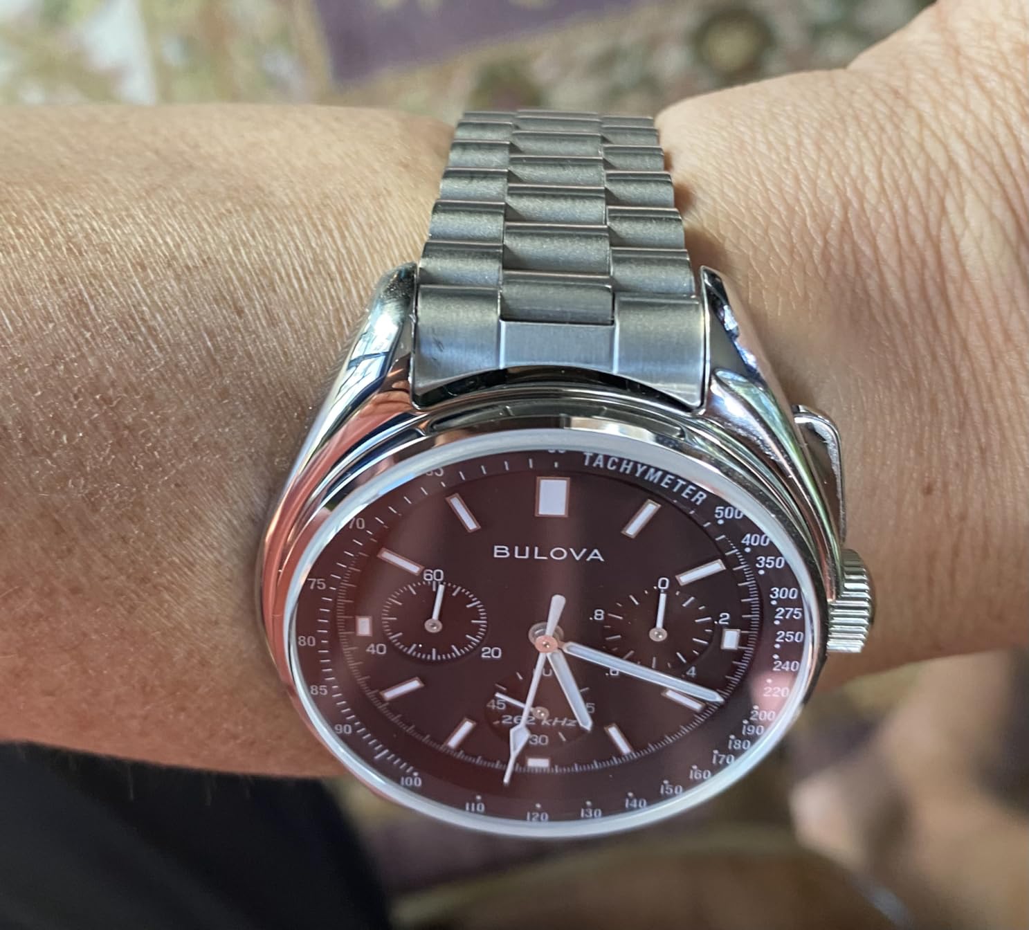 Bulova Men's Archive Series Lunar Pilot 6-Hand Chronograph High Performance Quartz Stainless Steel, Black NATO Strap and Sapphire Crystal Style: 96A225 customer photo 2