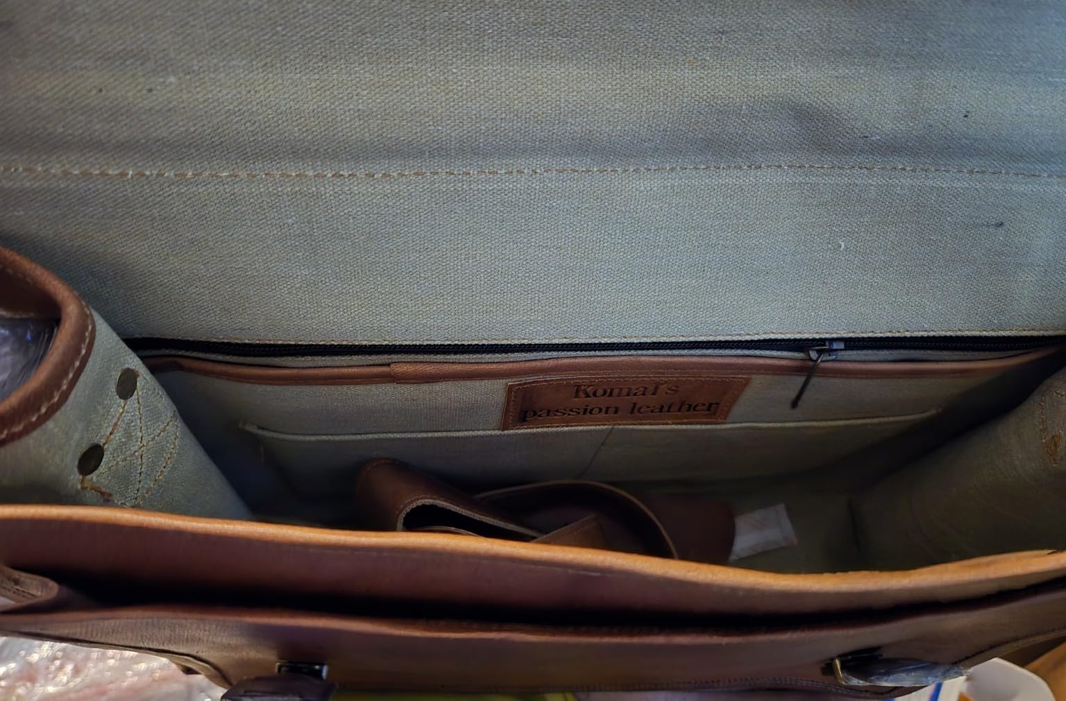 Leather Messenger Bag 18 inch Briefcase Laptop Satchel for Men & Women customer photo 2