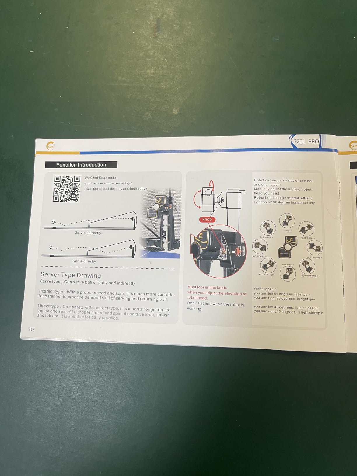 Suz S201 Table Tennis Robot with Machine Recycling net and 200 Balls | easy to assemble,Lots of options for spin, speed and oscillation,with machine recycling net, don't need to pick up balls customer photo 1