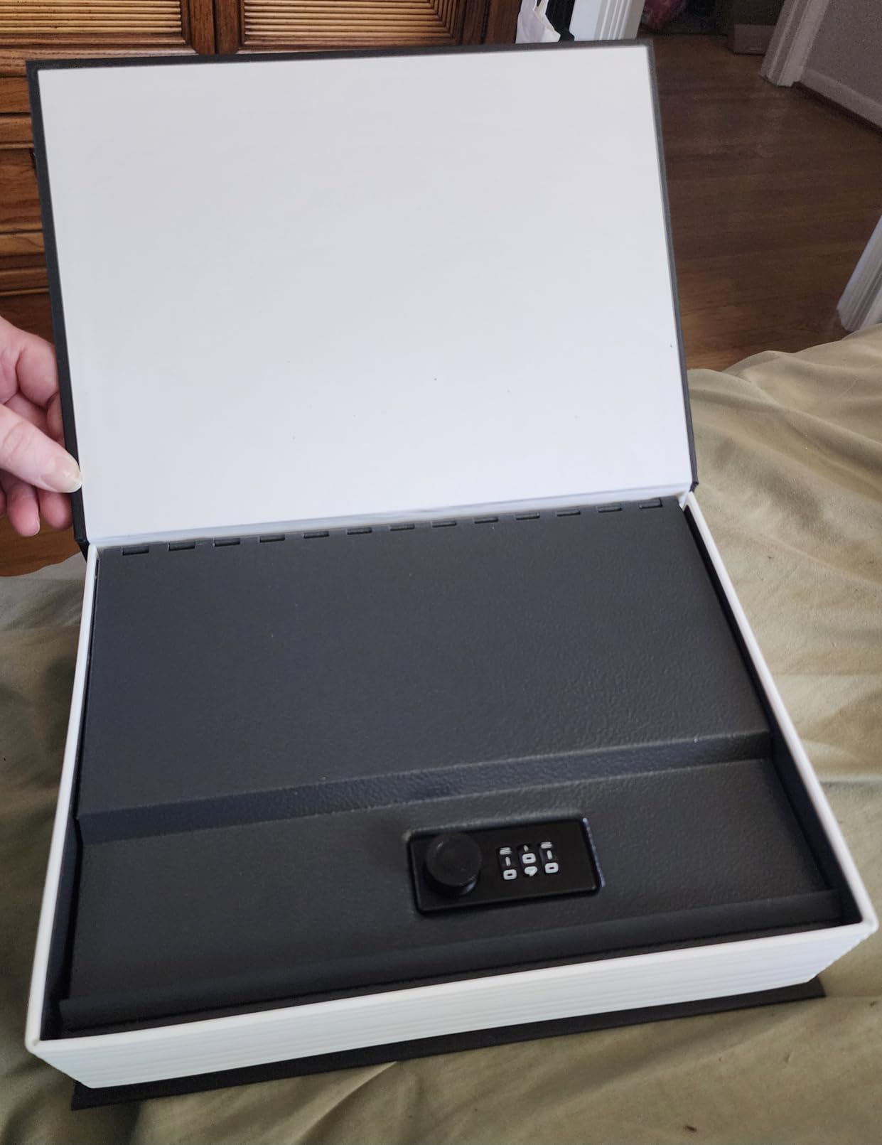 KYODOLED Diversion Book Safe with Combination Lock, Secret Safe Metal Lock Box, Money Storage Collection Box, 9.5