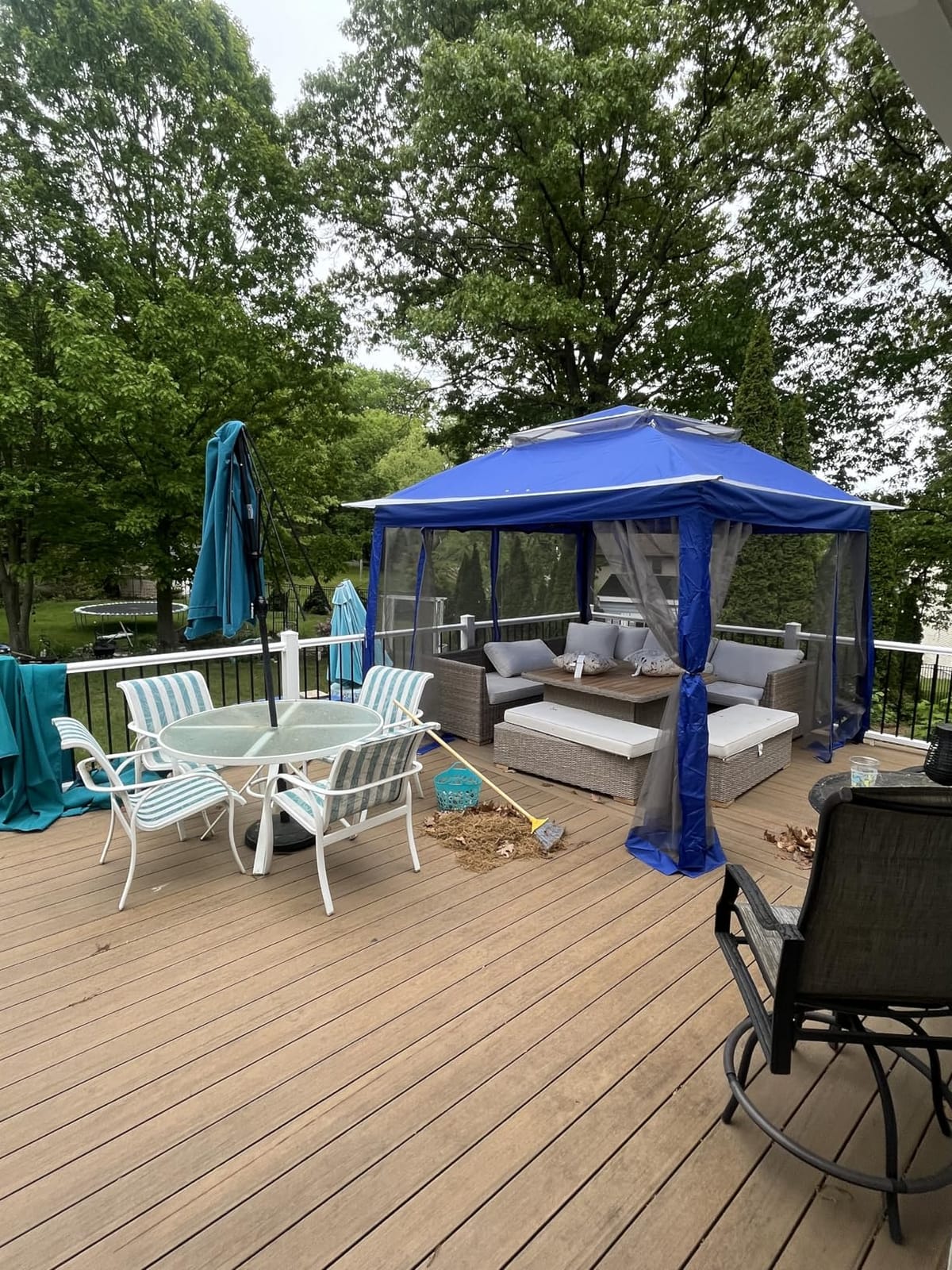 COOS BAY 11x11 Pop Up Gazebo with Netting, Canopy Tent, Beige | Outdoor Gazebo for Backyard, Party & Patio Furniture, Screened Canopy with Carry Bag, UPF 50+ UV Protection, Dual Vented Top customer photo 1