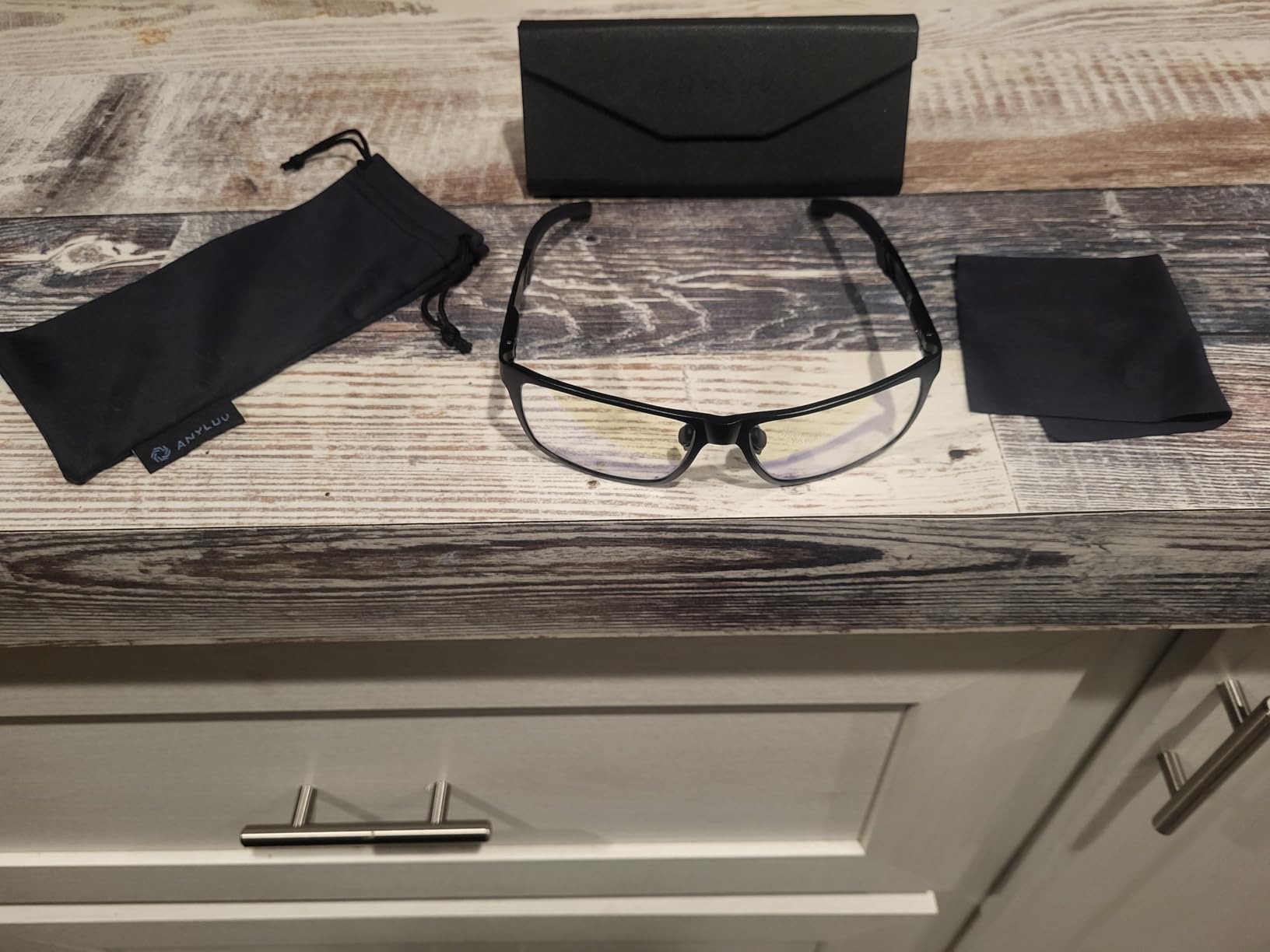 ANYLUV Blue Light Blocking Glasses Men Computer Gaming Glasses Lightweight Al-Mg Metal Anti Eyestrain Eye Protection customer photo 2