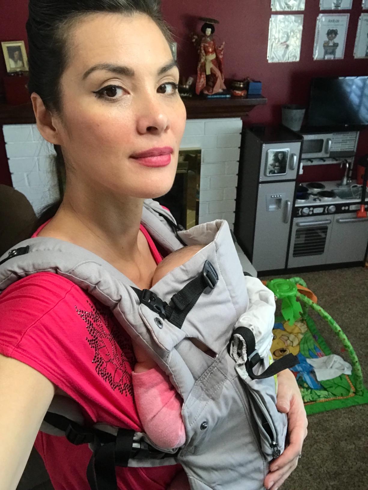 LÍLLÉbaby Complete All Seasons Ergonomic 6-in-1 Baby Carrier Infant to Toddler with Lumbar Support (7-45 Pounds), 360 Degree Baby Wearing & Multi-Position, Inward & Outward Facing (Chambray) customer photo 2