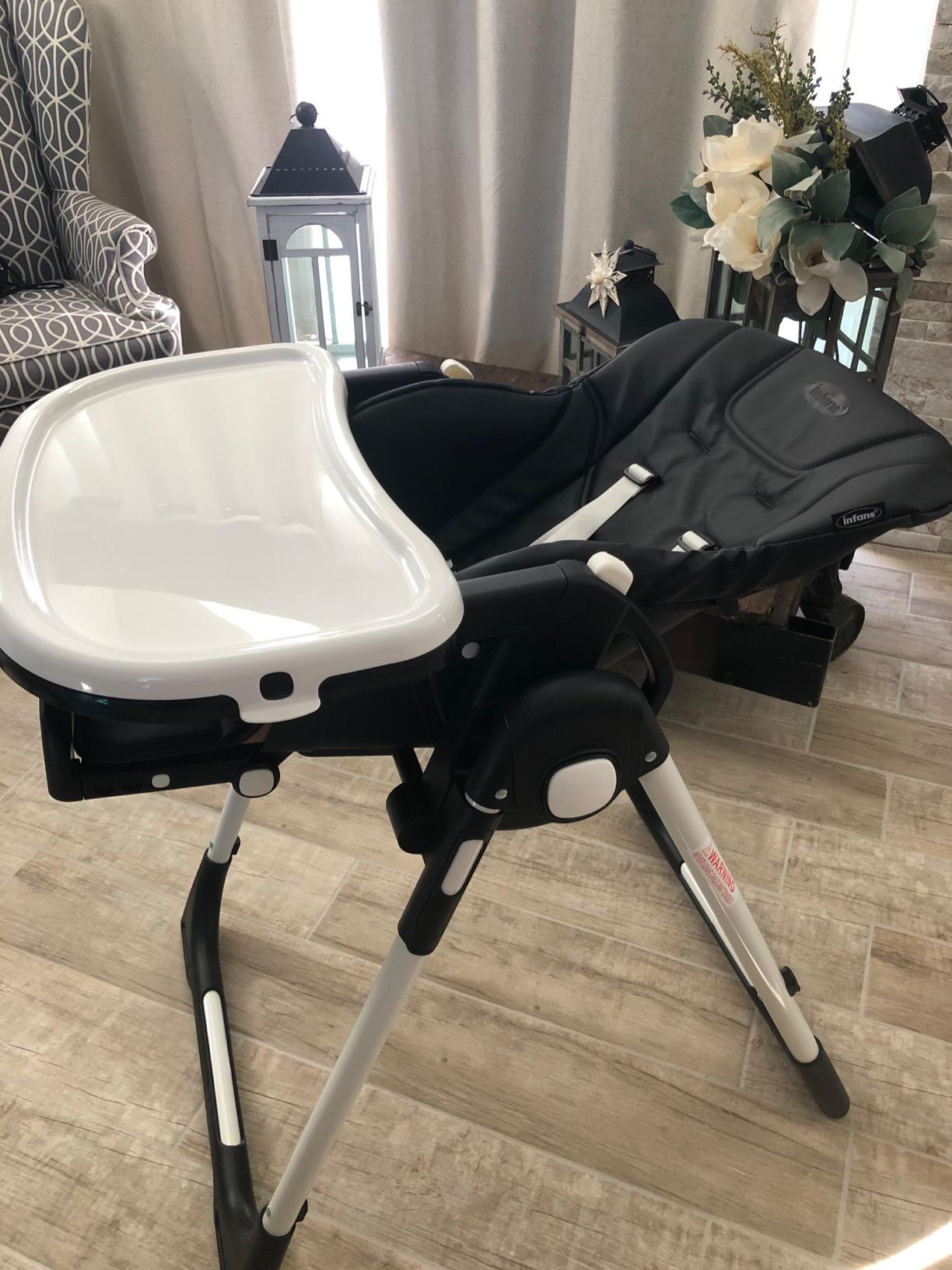 INFANS High Chair for Babies and Toddlers Reclining Seat Black customer photo 2