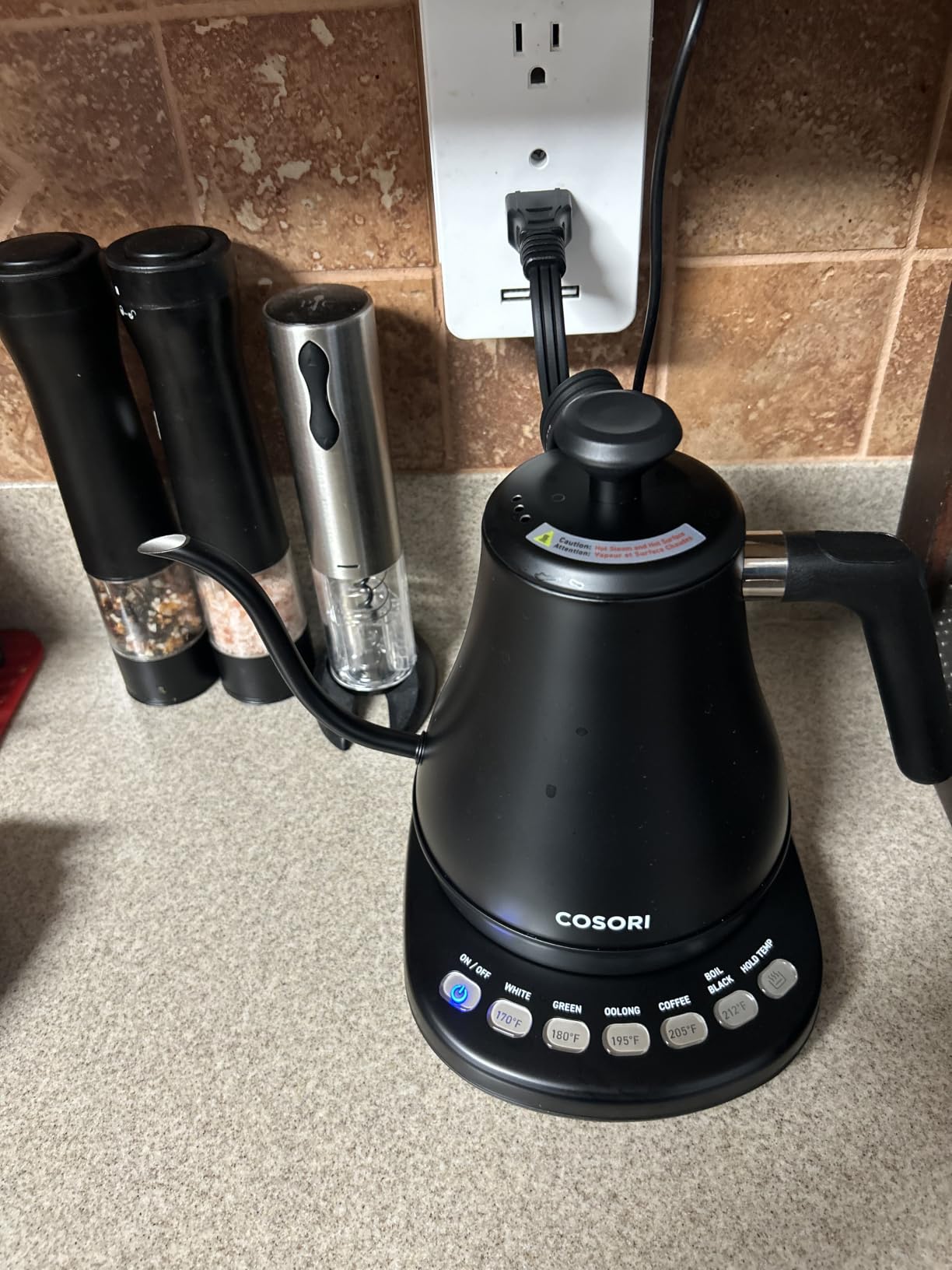 Cosori Gooseneck Electric Kettle with Temperature Control, 0.8L, Black customer photo 1