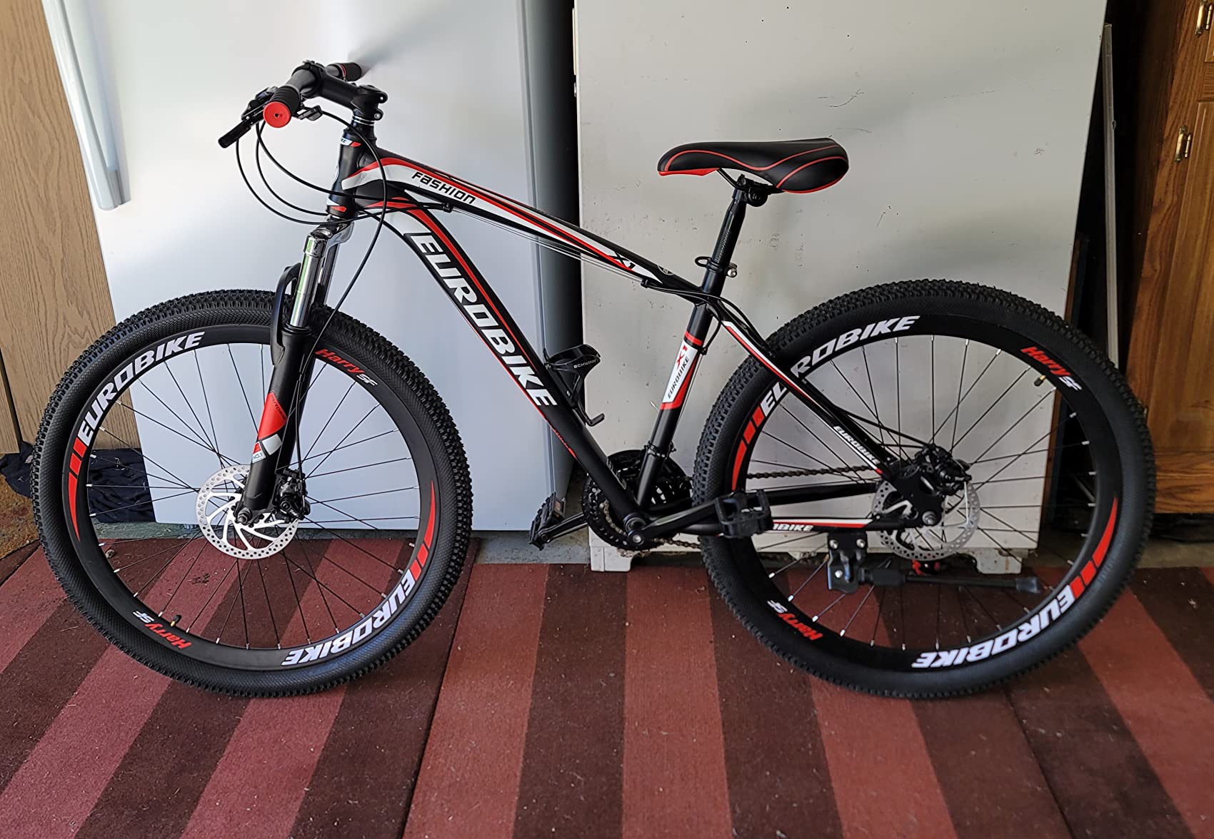 EUROBIKE Mountain Bike,Mountain Bike for Mens,X1 21 Speed Bike,Mens Mountain Bike 27 inch Womens, Dual disc Brakes Bicycle customer photo 1