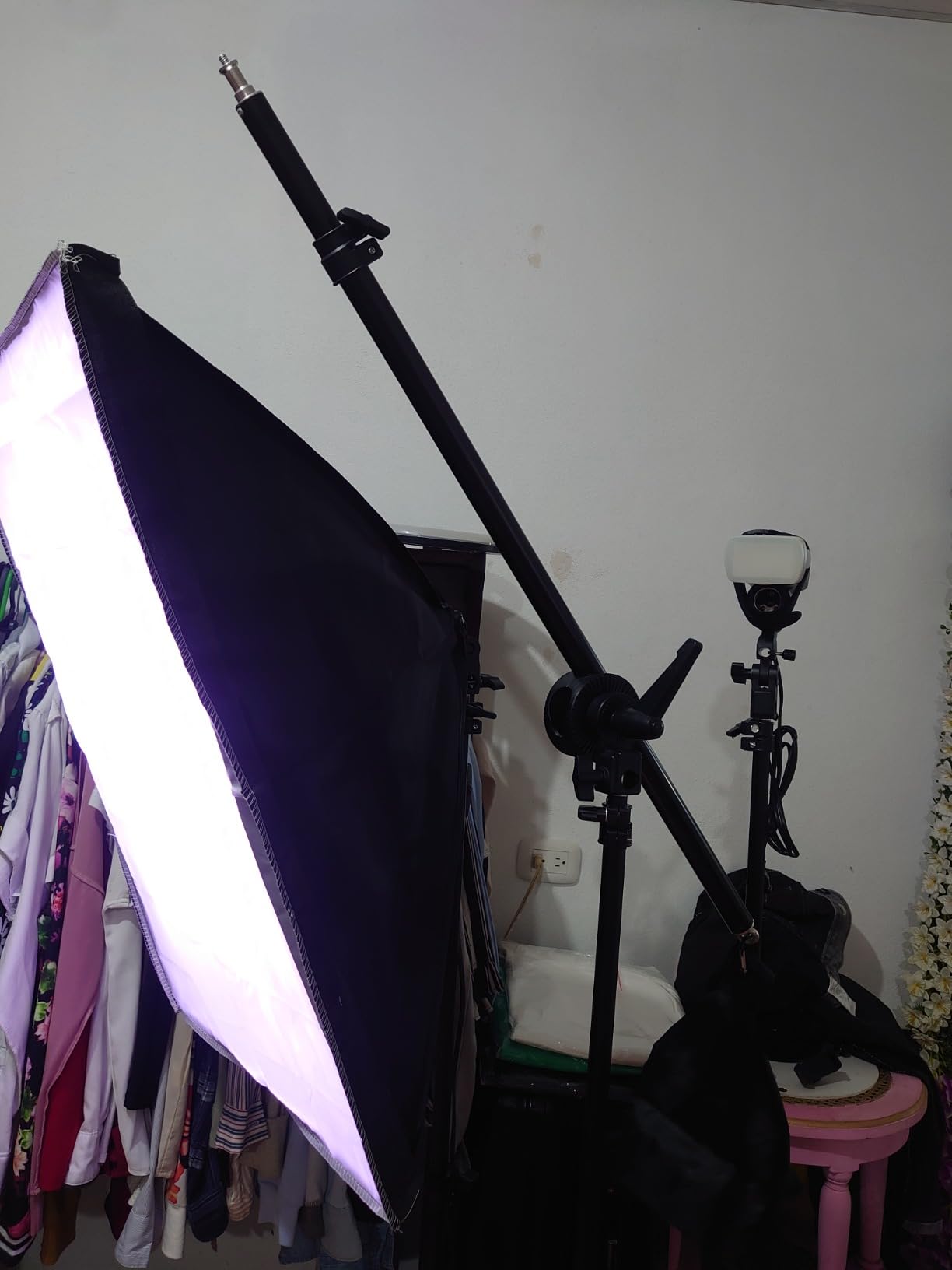 Photography Lighting Kit, Light Box Photography with Backdrap Stand, Photo Backdrops for Photo Studio Product, Portrait and Video Shooting customer photo 2