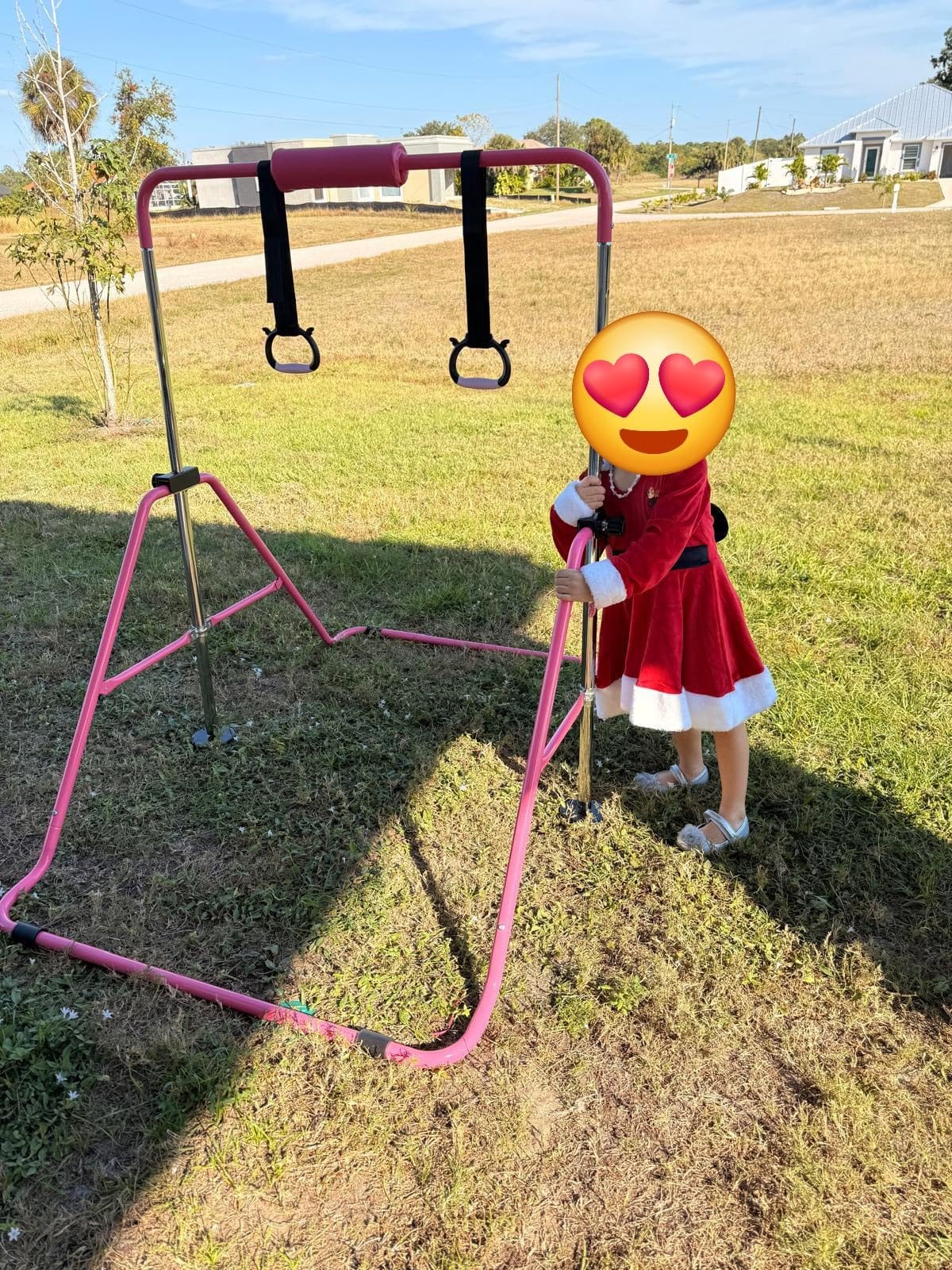 Safly Fun Foldable Gymnastics Bar for Kids, Adjustable 35