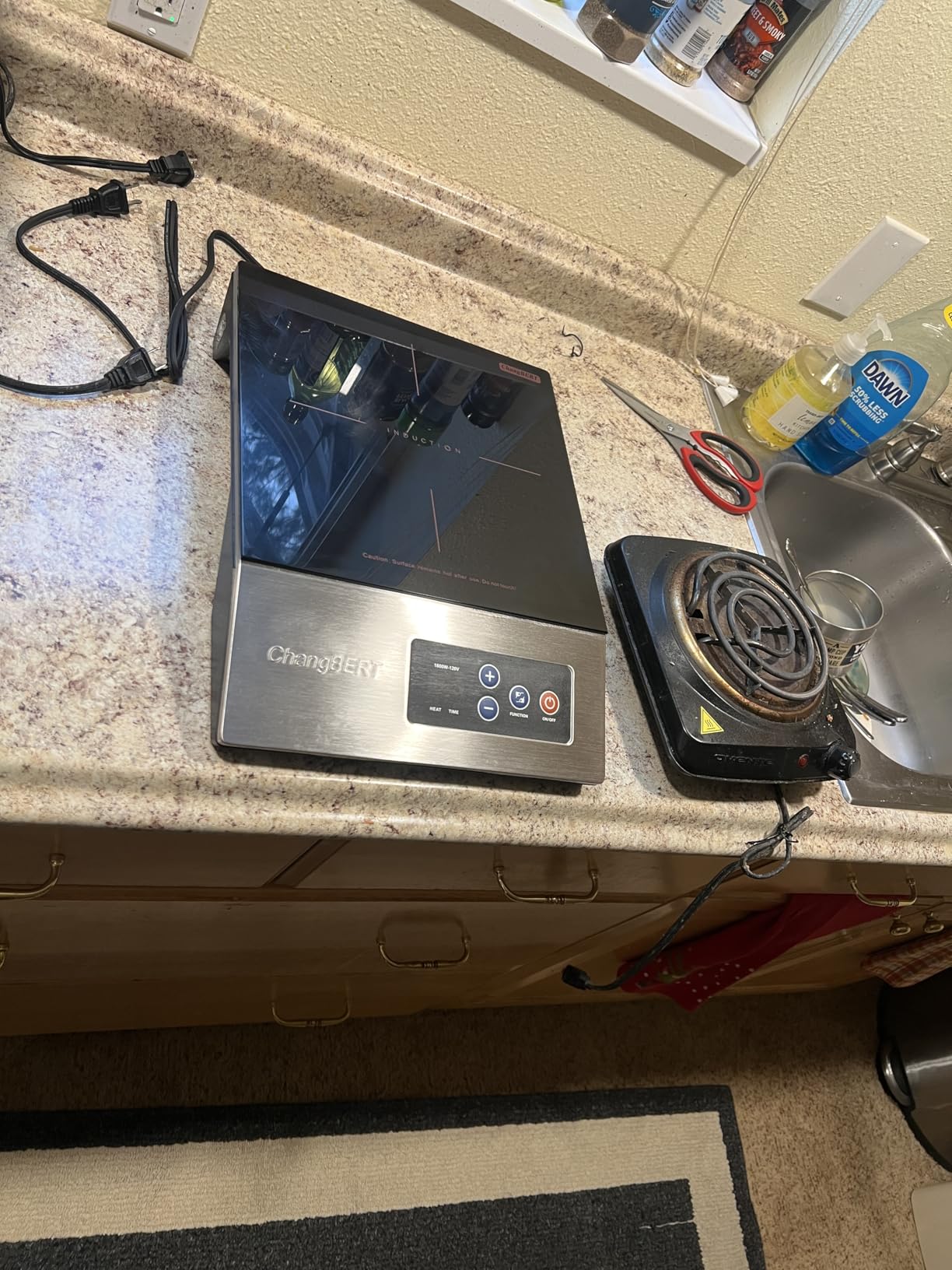 ChangBERT 1800W Commercial Grade Induction Cooktop, NSF Certified Portable Large 8