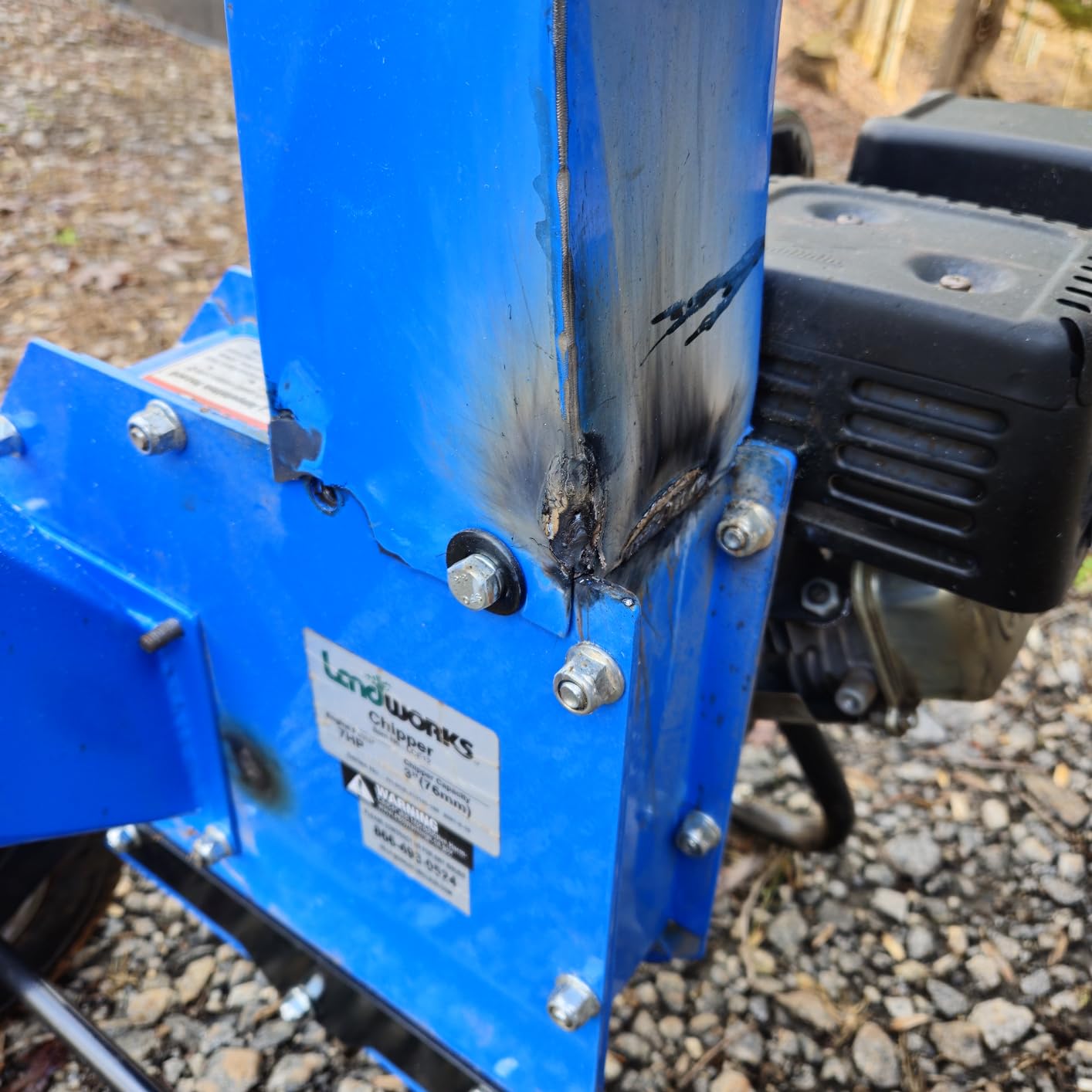 Landworks Mini Wood Chipper Shredder Mulcher Heavy Duty 7HP Compact Design 3