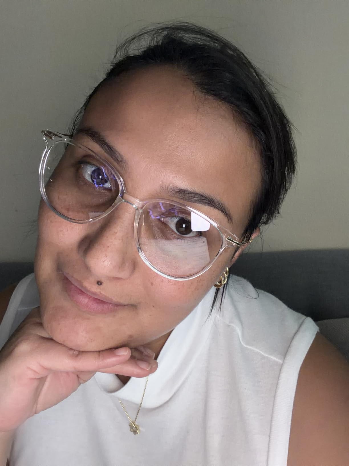 Gaoye Round Blue Light Blocking Glasses customer photo 1