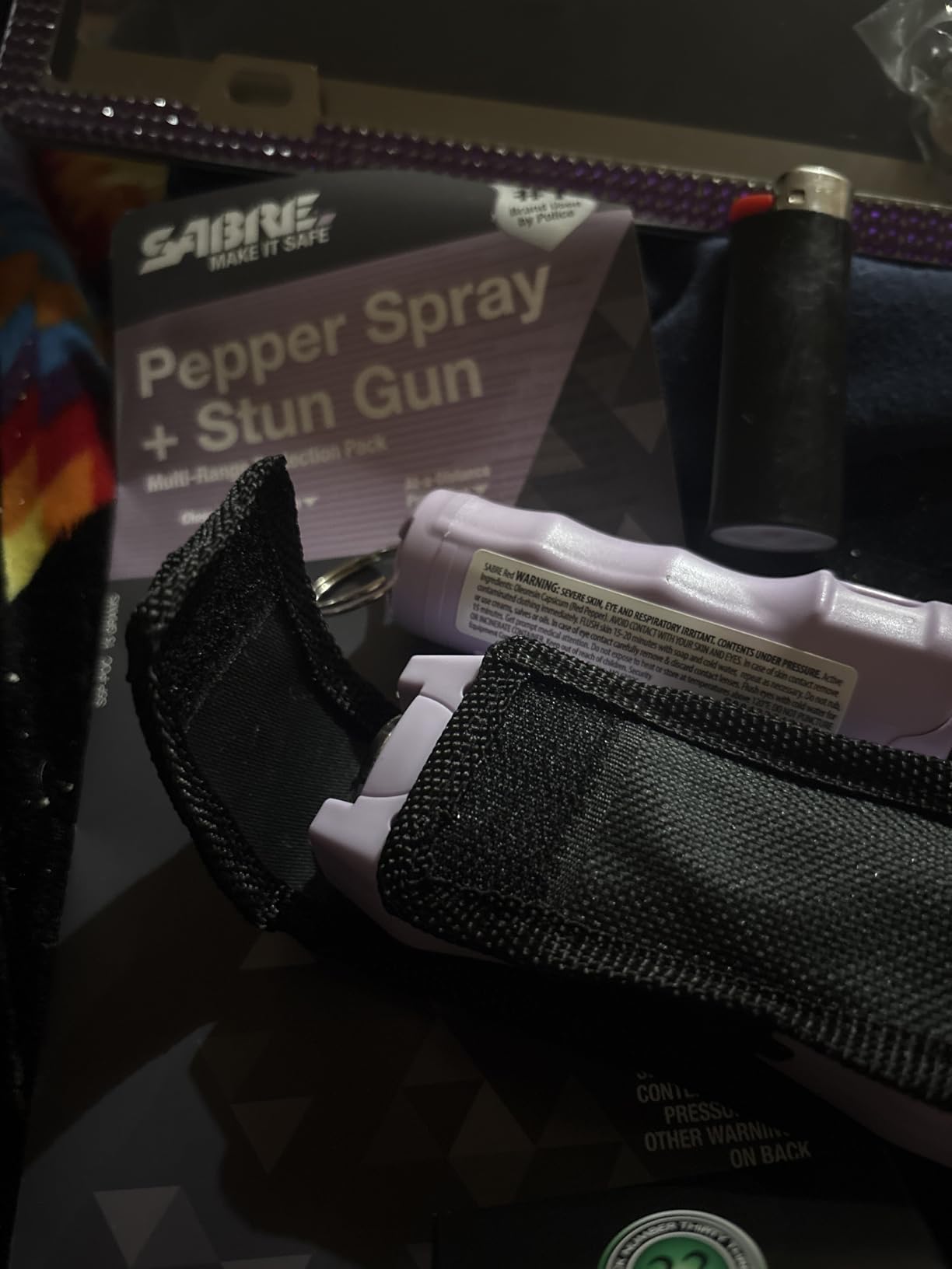 SABRE Pepper Spray & 2‑in‑1 Stun Gun with Flashlight Self Defense Kit – Fast Flip Top 10‑Second Safety Spray with Finger Grip & Keychain – Rechargeable Stun Gun, 1.60 µC Charge, 120‑Lumen LED Light customer photo 1