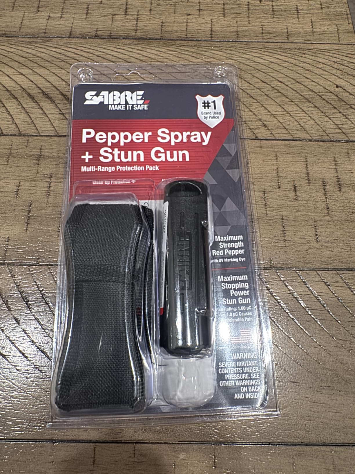 SABRE Pepper Spray & 2‑in‑1 Stun Gun with Flashlight Self Defense Kit – Fast Flip Top 10‑Second Safety Spray with Finger Grip & Keychain – Rechargeable Stun Gun, 1.60 µC Charge, 120‑Lumen LED Light customer photo 2