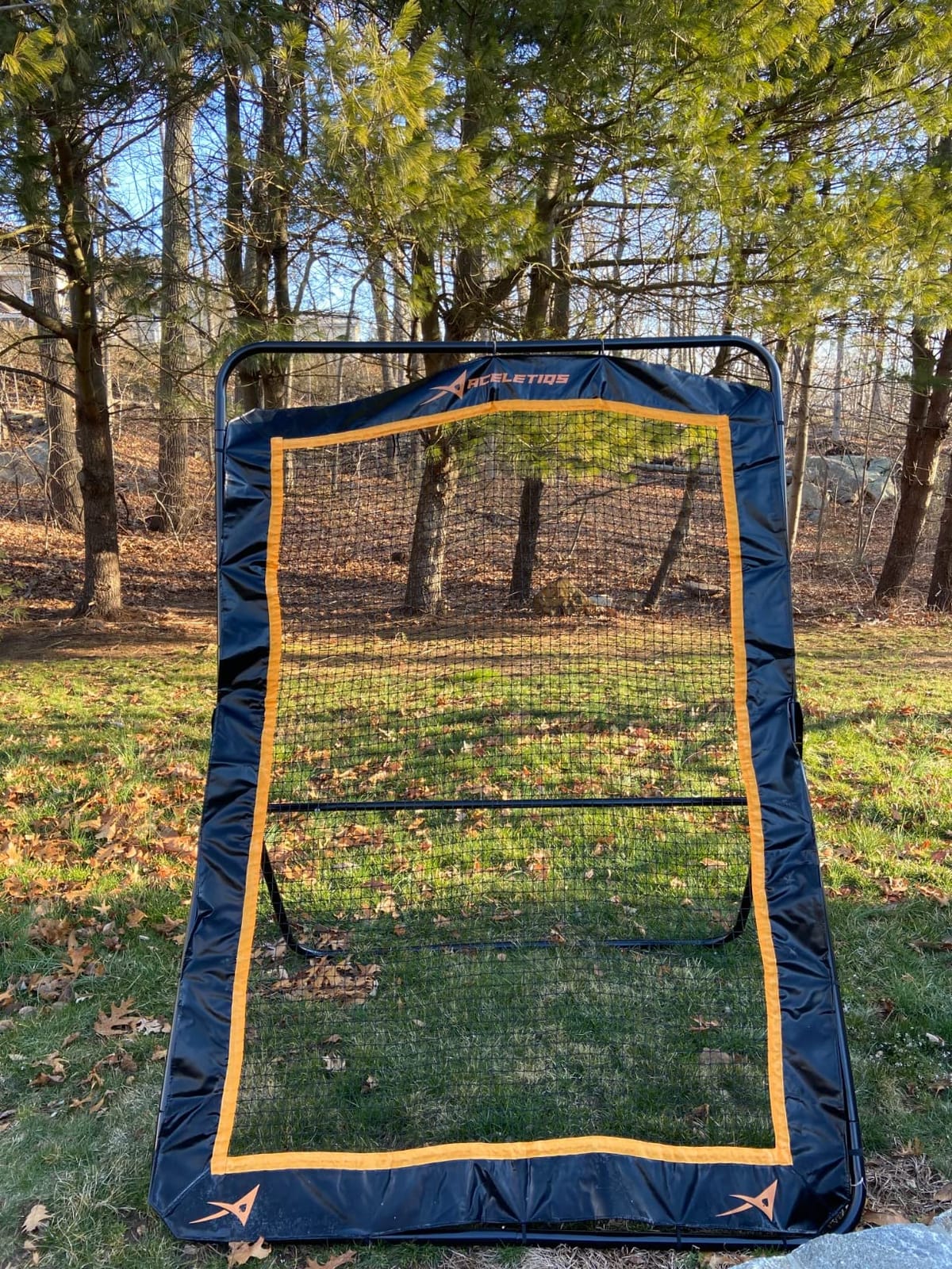 ACELETIQS Lacrosse Rebounder for Backyard 5x7 Feet Baseball Rebounder Volleyball Rebounder - Lacrosse Ball Pitchback, Throwback, Bounce Back Training Wall [Carry Bag Included] customer photo 2