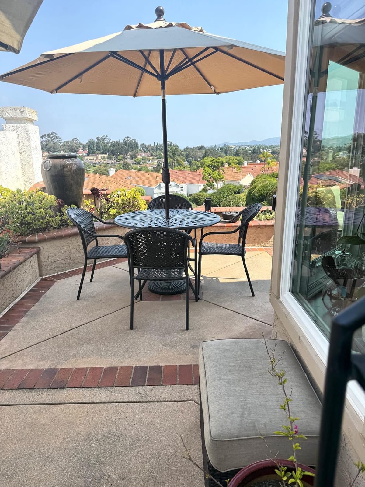 EliteShade USA 10-Year-Non-Fading 9Ft Market Patio Umbrella, UPF 50+ UV Protection Performance Sun Umbrella, Heavy Duty Commercial Grade Outdoor Table Umbrella with Crank & Tilt, Windproof Vented Top for Garden, Pool, Deck and Outdoor Playsets,Heather Beige customer photo 1
