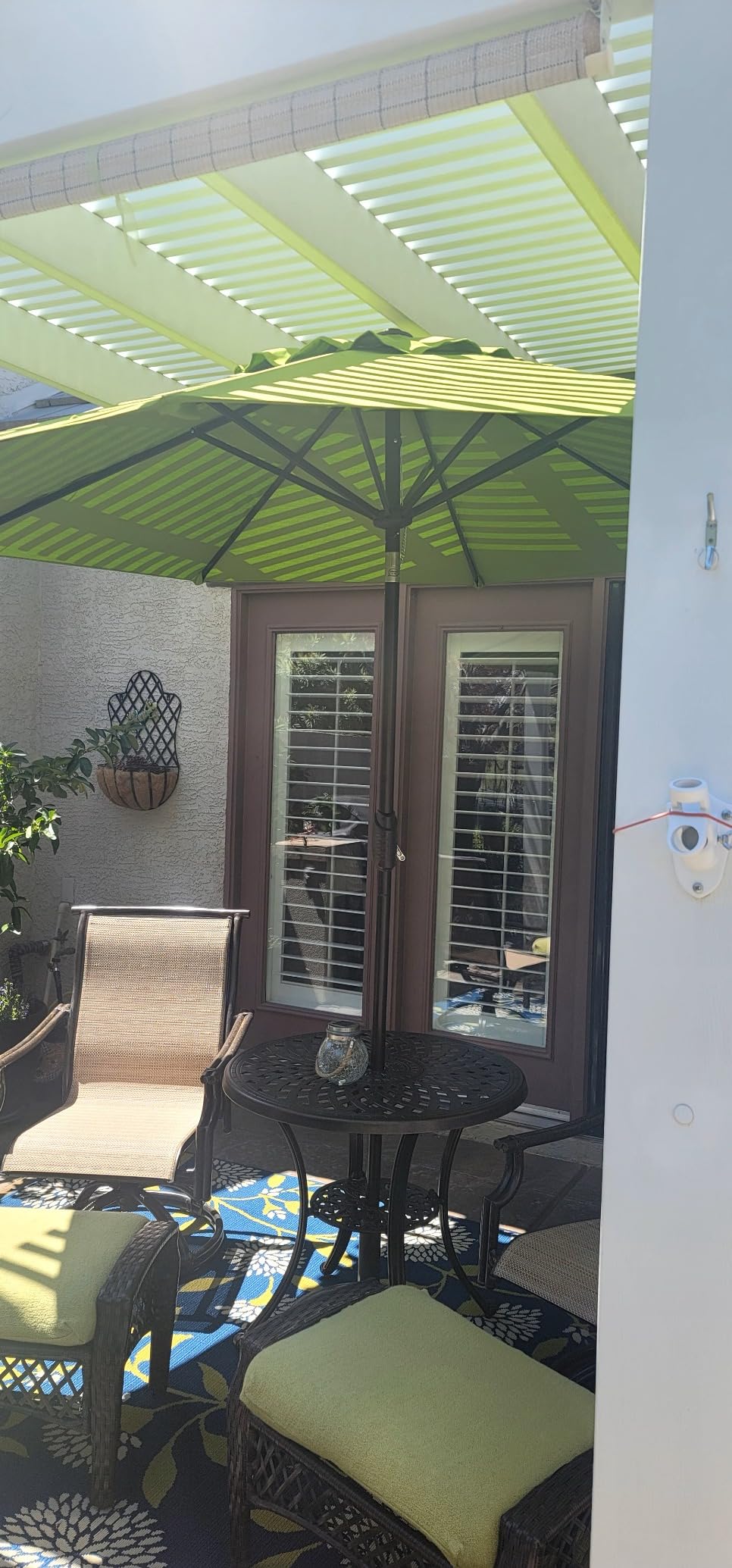 EliteShade USA 10-Year-Non-Fading 9Ft Market Patio Umbrella, UPF 50+ UV Protection Performance Sun Umbrella, Heavy Duty Commercial Grade Outdoor Table Umbrella with Crank & Tilt, Windproof Vented Top for Garden, Pool, Deck and Outdoor Playsets,Heather Beige customer photo 2