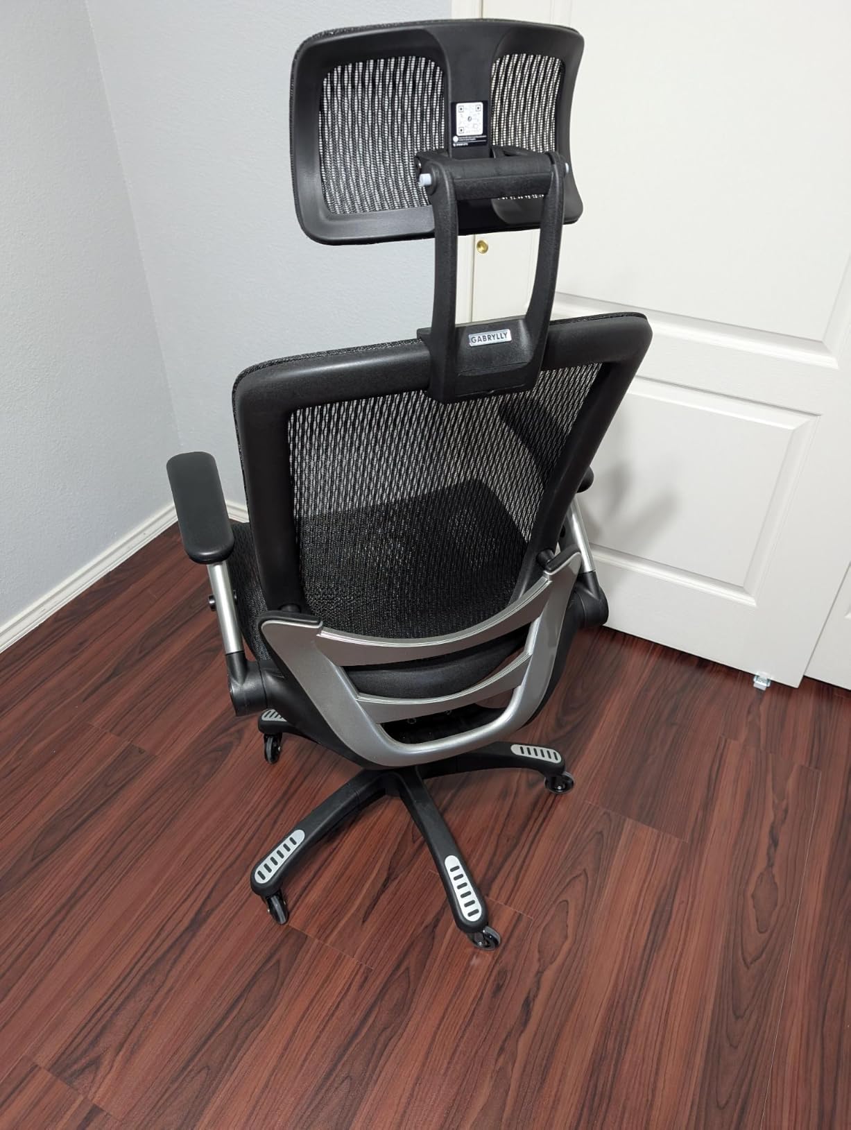 GABRYLLY Ergonomic Office Chair, High Back Home Desk Chair with Headrest, Flip-Up Arms, 90-120° Tilt Lock and Wide Cushion, Big and Tall Mesh Chairs for Man Woman, Black Task Chair customer photo 1