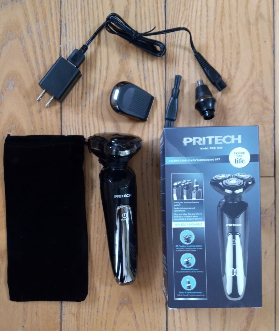 PRITECH Electric Razor for Men Rotary Electric Shavers for Men customer photo 2