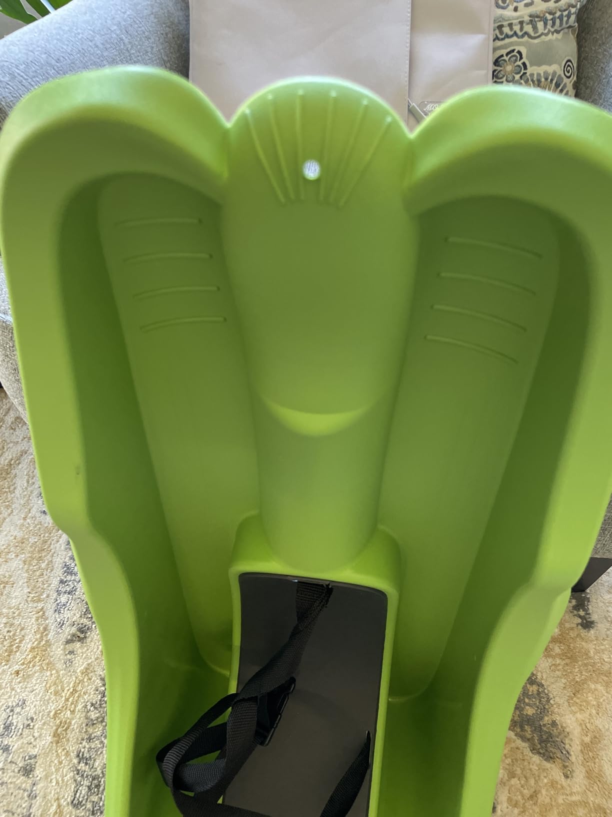Gizmo Riders Baby Rider, Toddler Sled - 3-Point Harness, Anti-Slip Seat, Retractable Tow Strap, Durable Plastic, Ideal for 6 Months to 3 Years, Supports Up to 55 lbs, Winter Fun for Little Ones customer photo 2